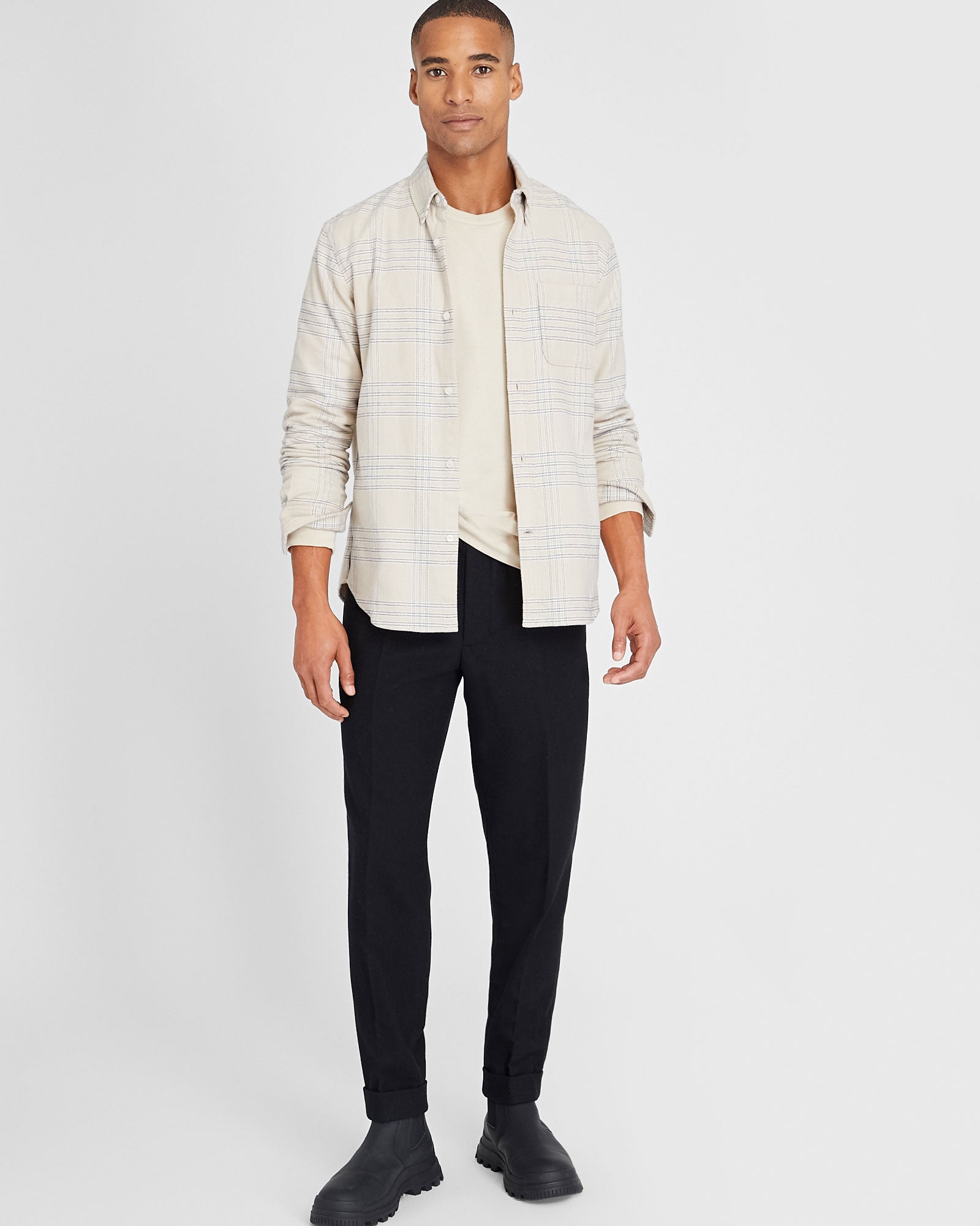 CLUB MONACO - Standard Plaid Heavyweight Flannel Shirt - Multi