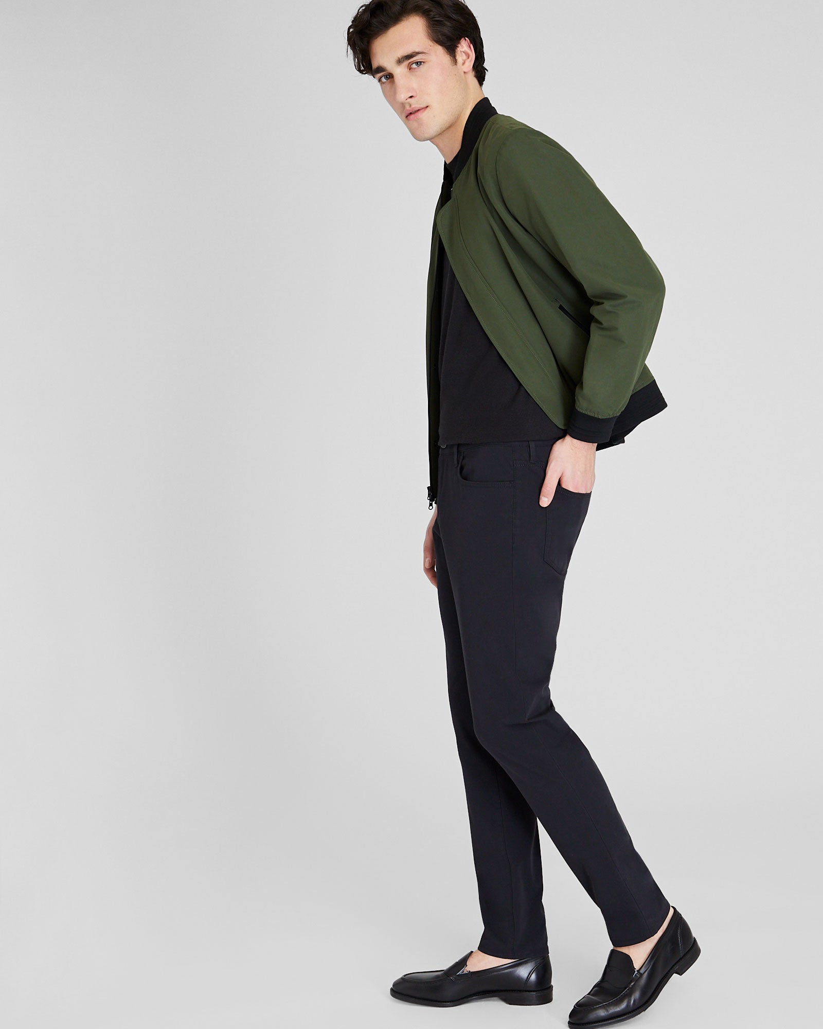 CLUB MONACO - Pantalon tech Connor à cinq poches - Noir