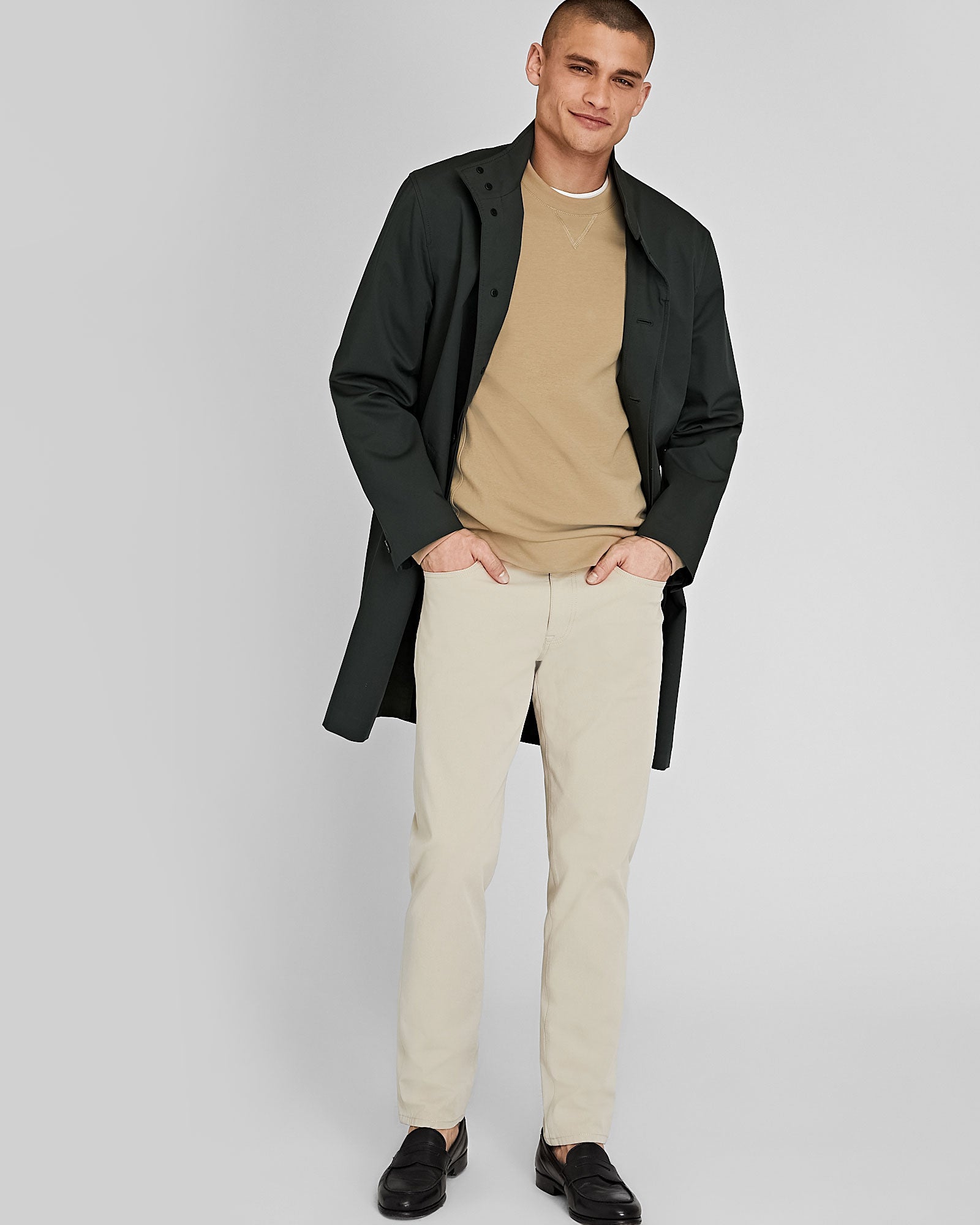 CLUB MONACO - 5 Pocket Connor Tech Pant - Khaki