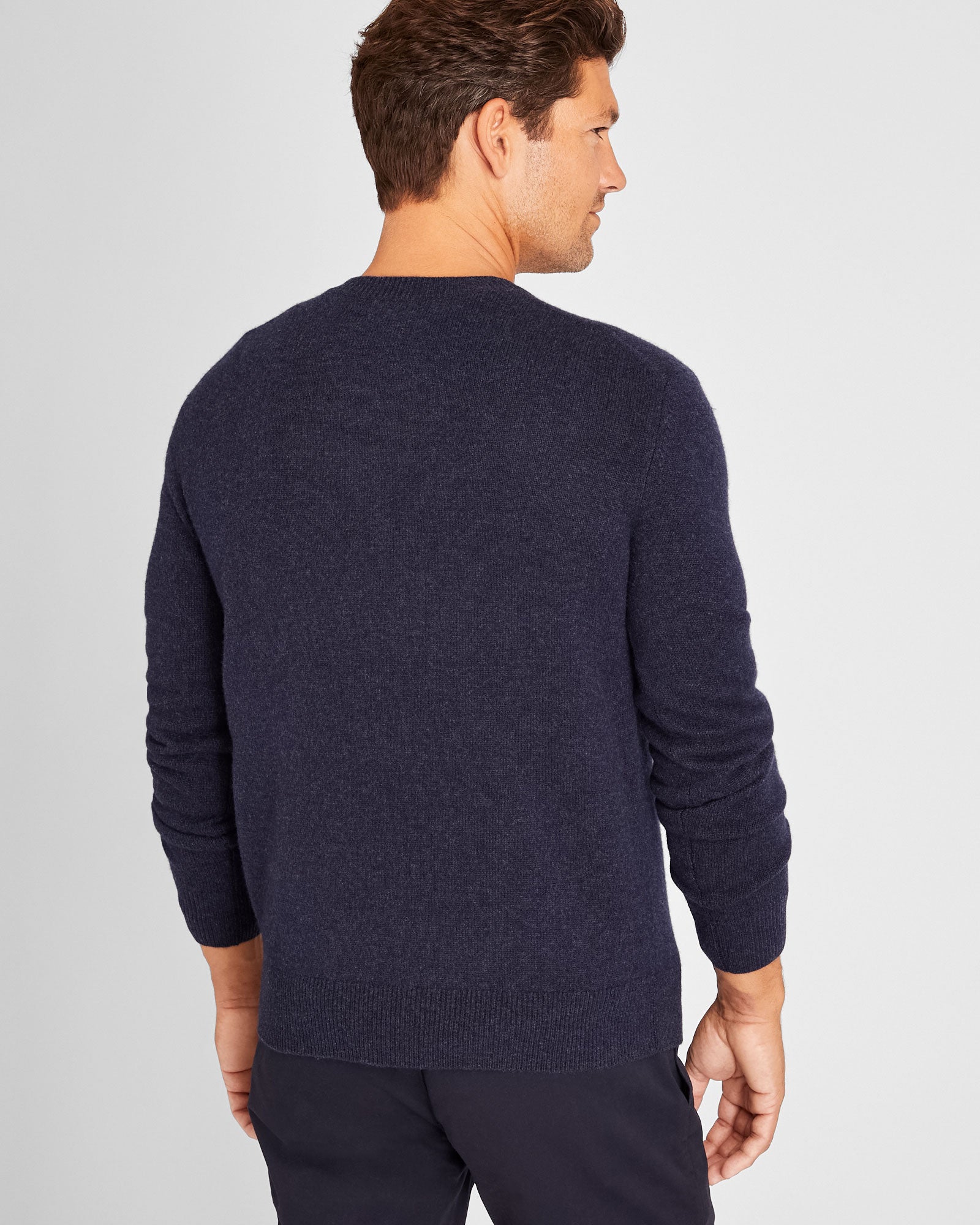 CLUB MONACO - Cashmere Blend Crewneck - Navy Mix