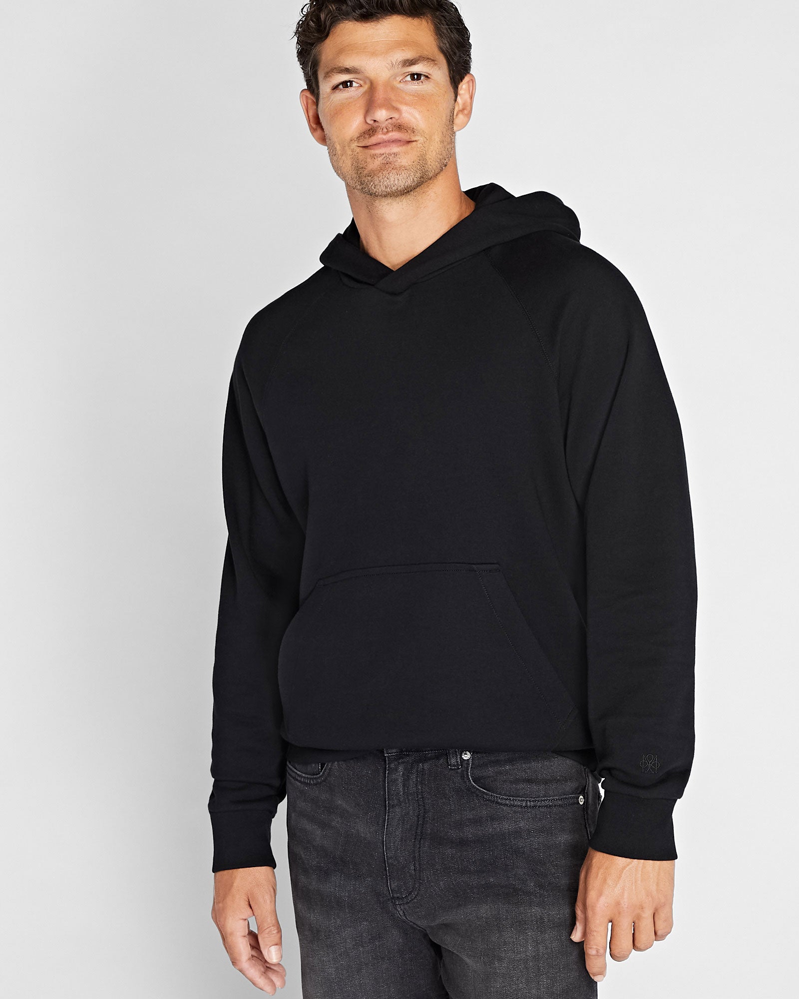 CLUB MONACO - Essential Cotton Blend Hoodie - Black
