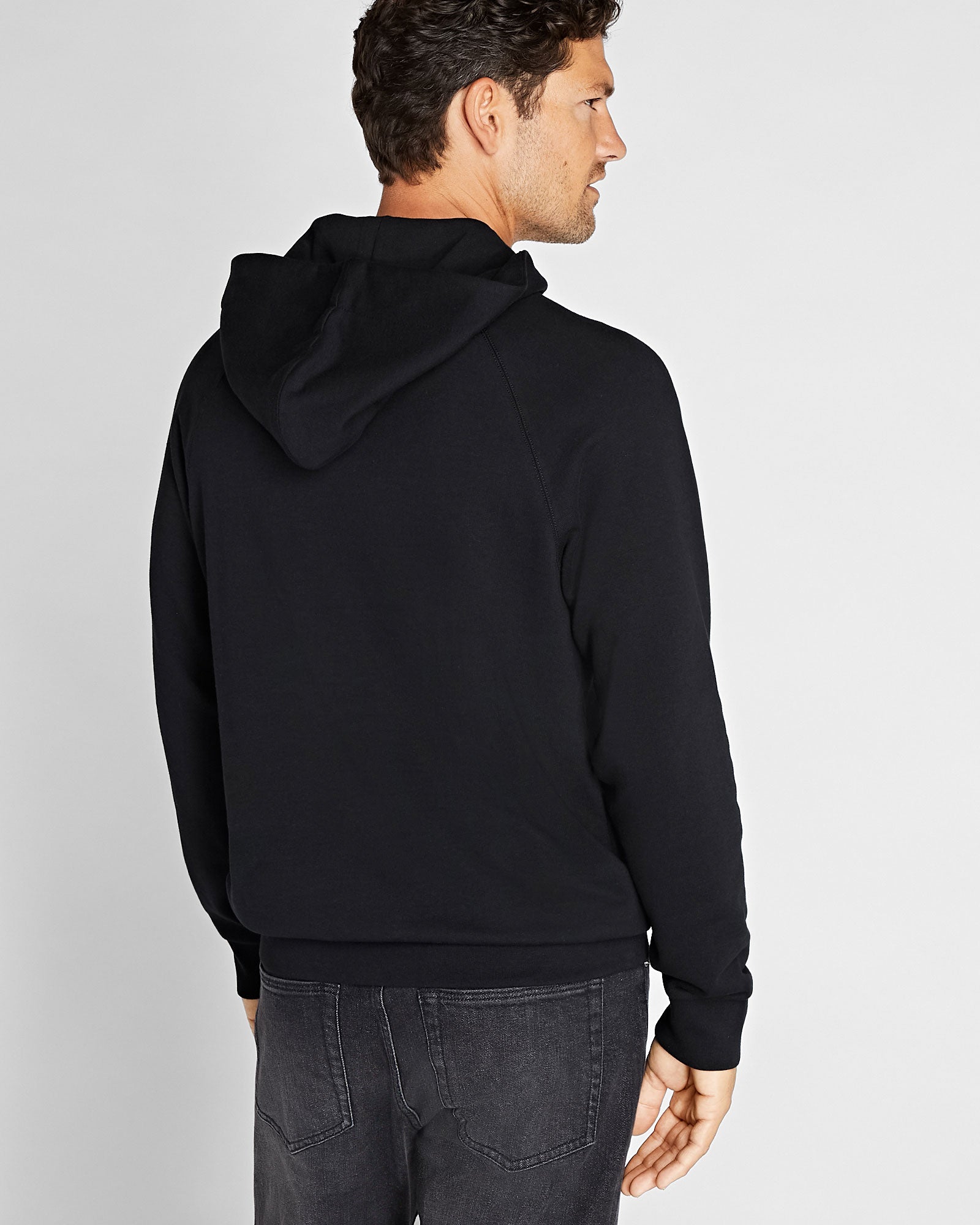 CLUB MONACO - Essential Cotton Blend Hoodie - Black