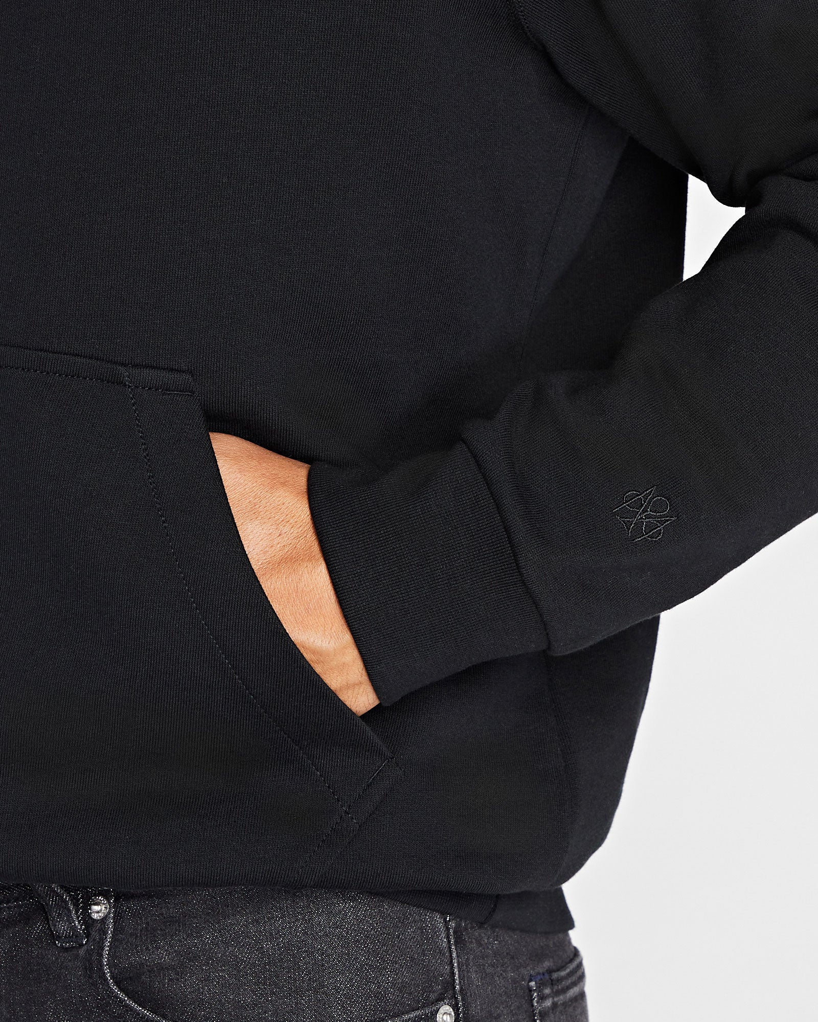 CLUB MONACO - Essential Cotton Blend Hoodie - Black