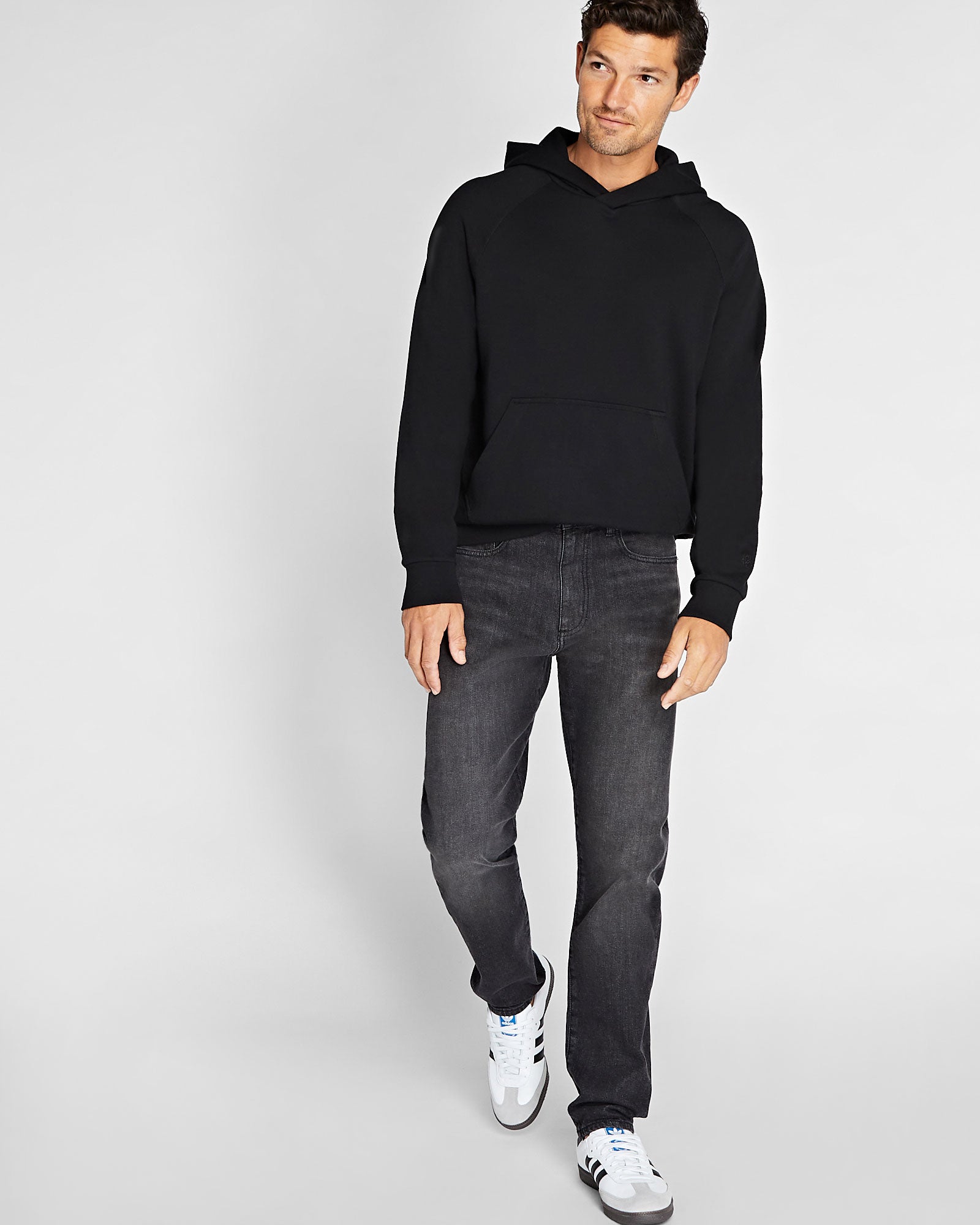 CLUB MONACO - Essential Cotton Blend Hoodie - Black