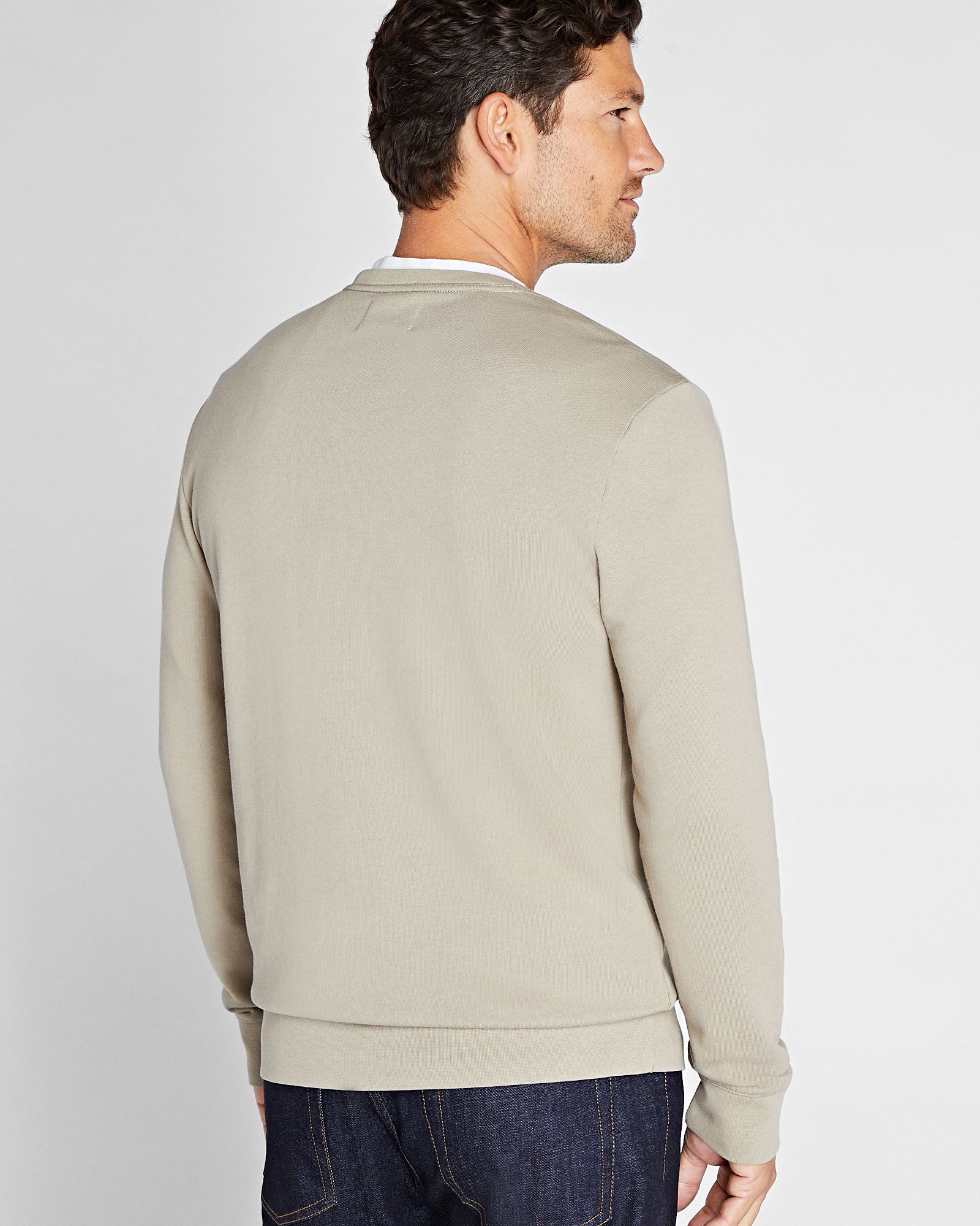 CLUB MONACO - Essential Cotton Blend Crewneck Sweatshirt - Beige