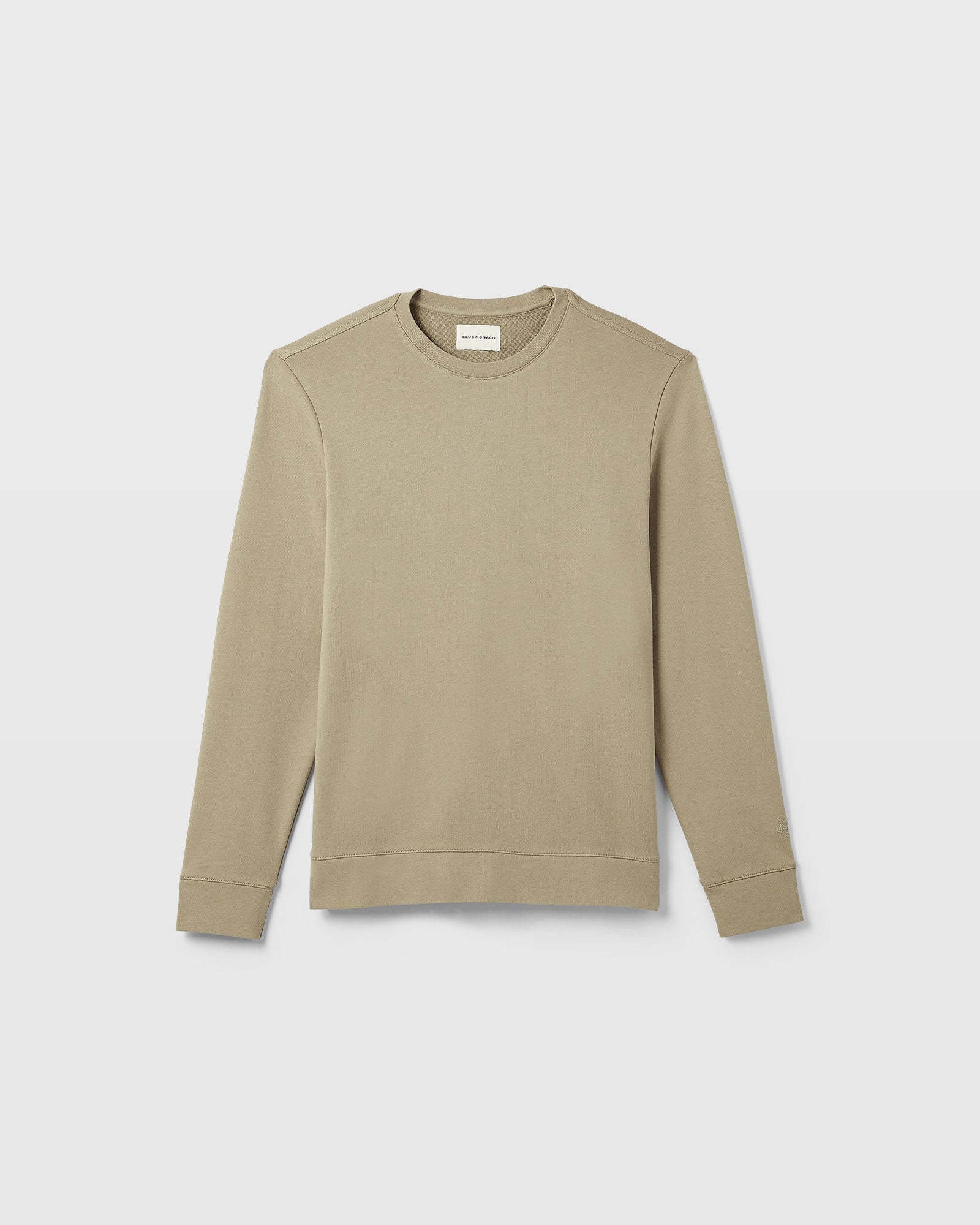 CLUB MONACO - Essential Cotton Blend Crewneck Sweatshirt - Beige