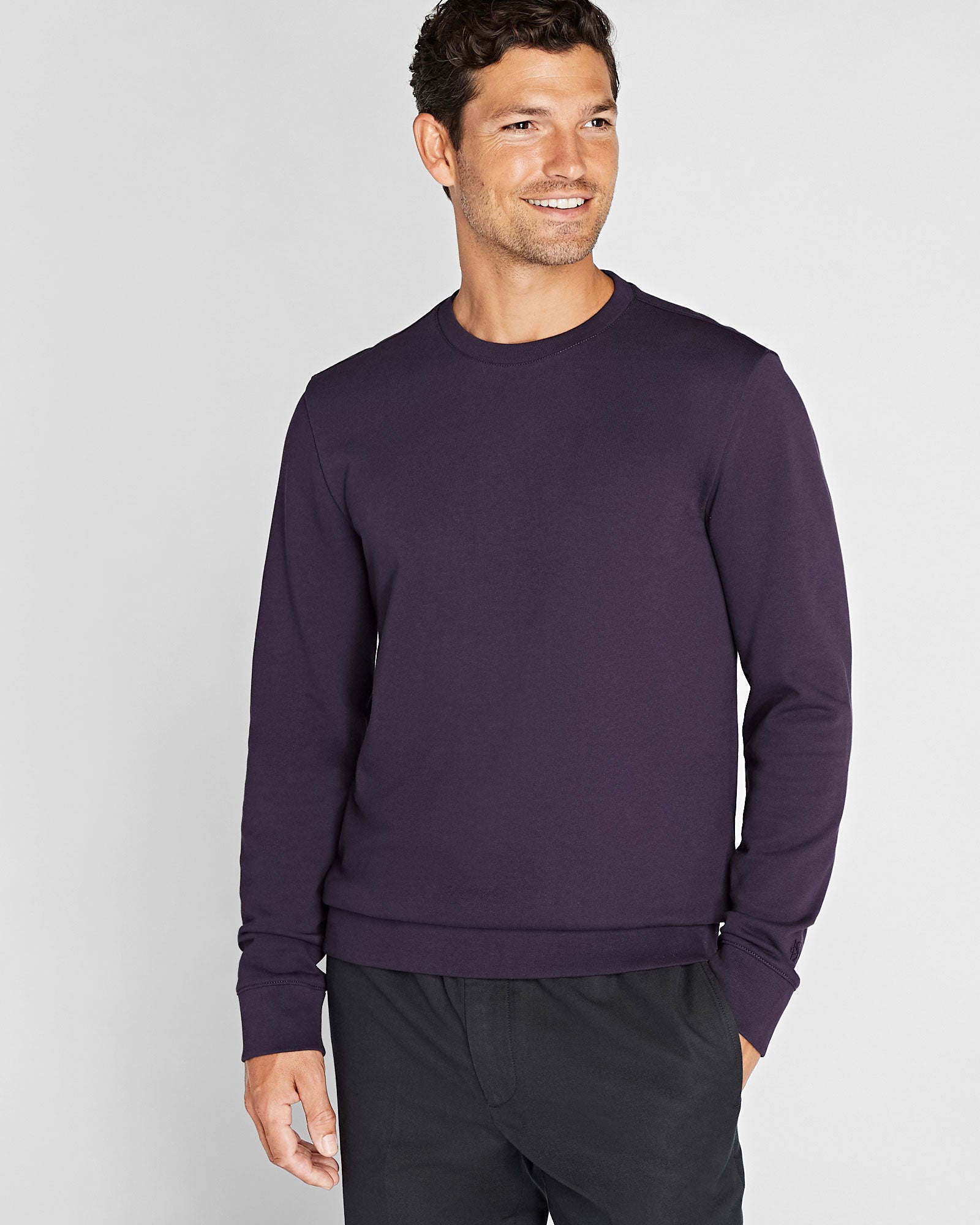 CLUB MONACO - Essential Cotton Blend Crewneck Sweatshirt - Wine