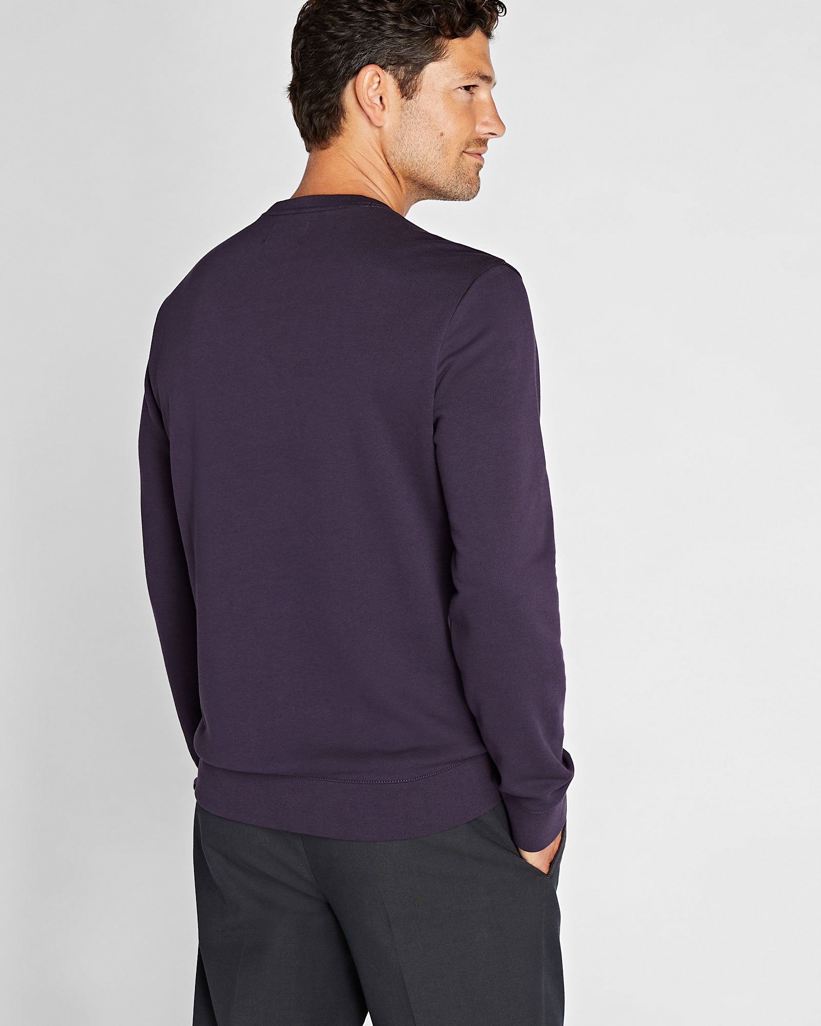 CLUB MONACO - Essential Cotton Blend Crewneck Sweatshirt - Wine