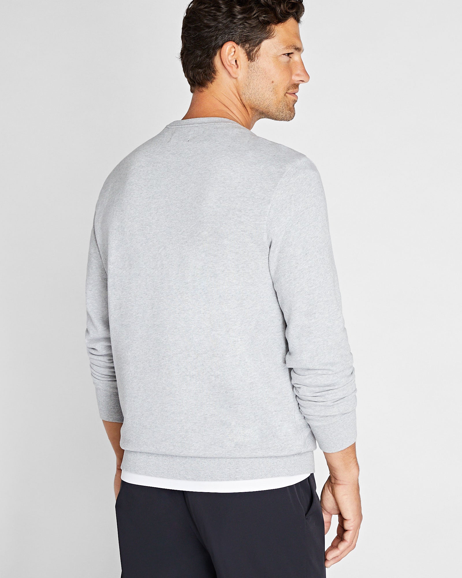 CLUB MONACO - Essential Cotton Blend Crewneck Sweatshirt - Grey Mix