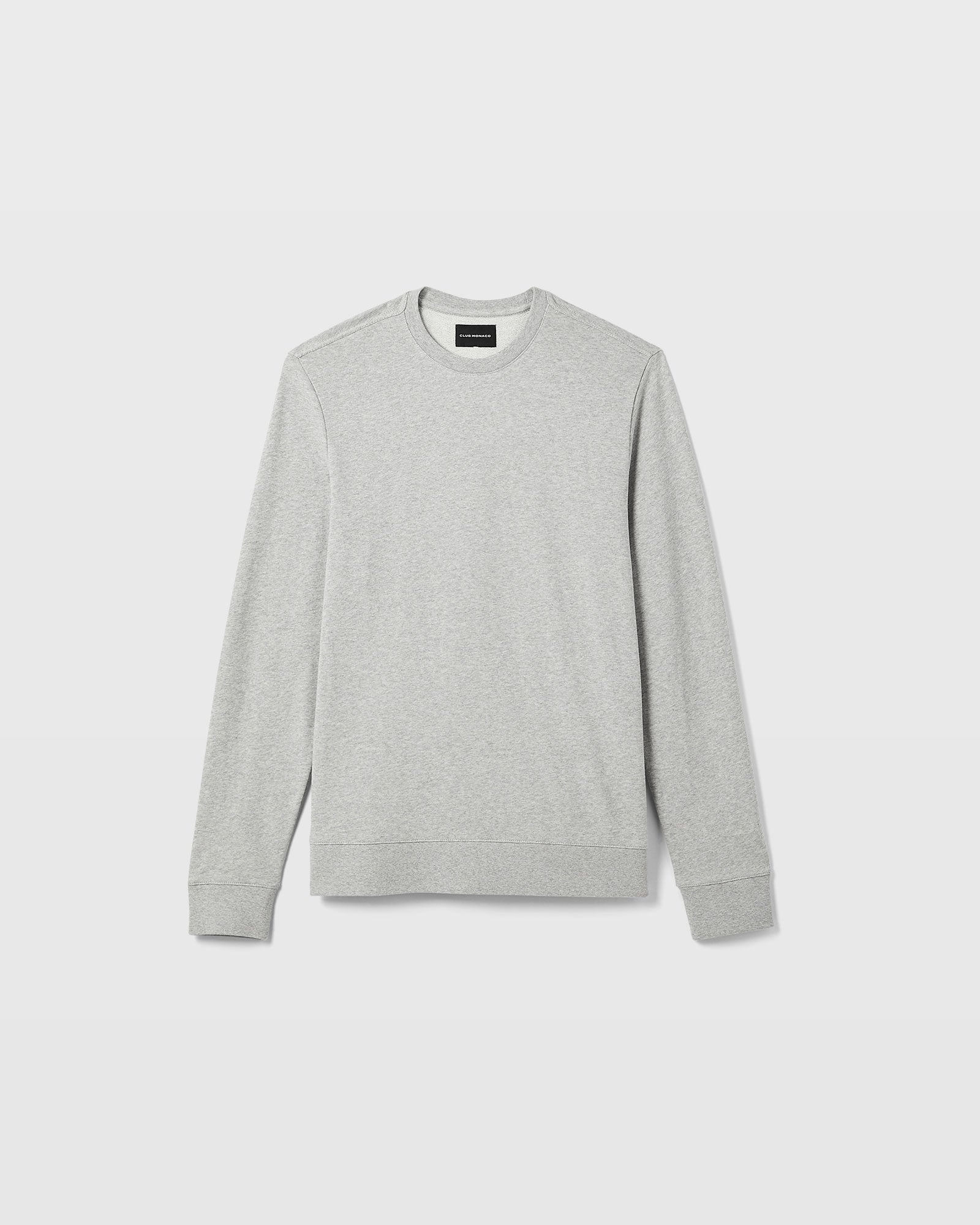CLUB MONACO - Essential Cotton Blend Crewneck Sweatshirt - Grey Mix