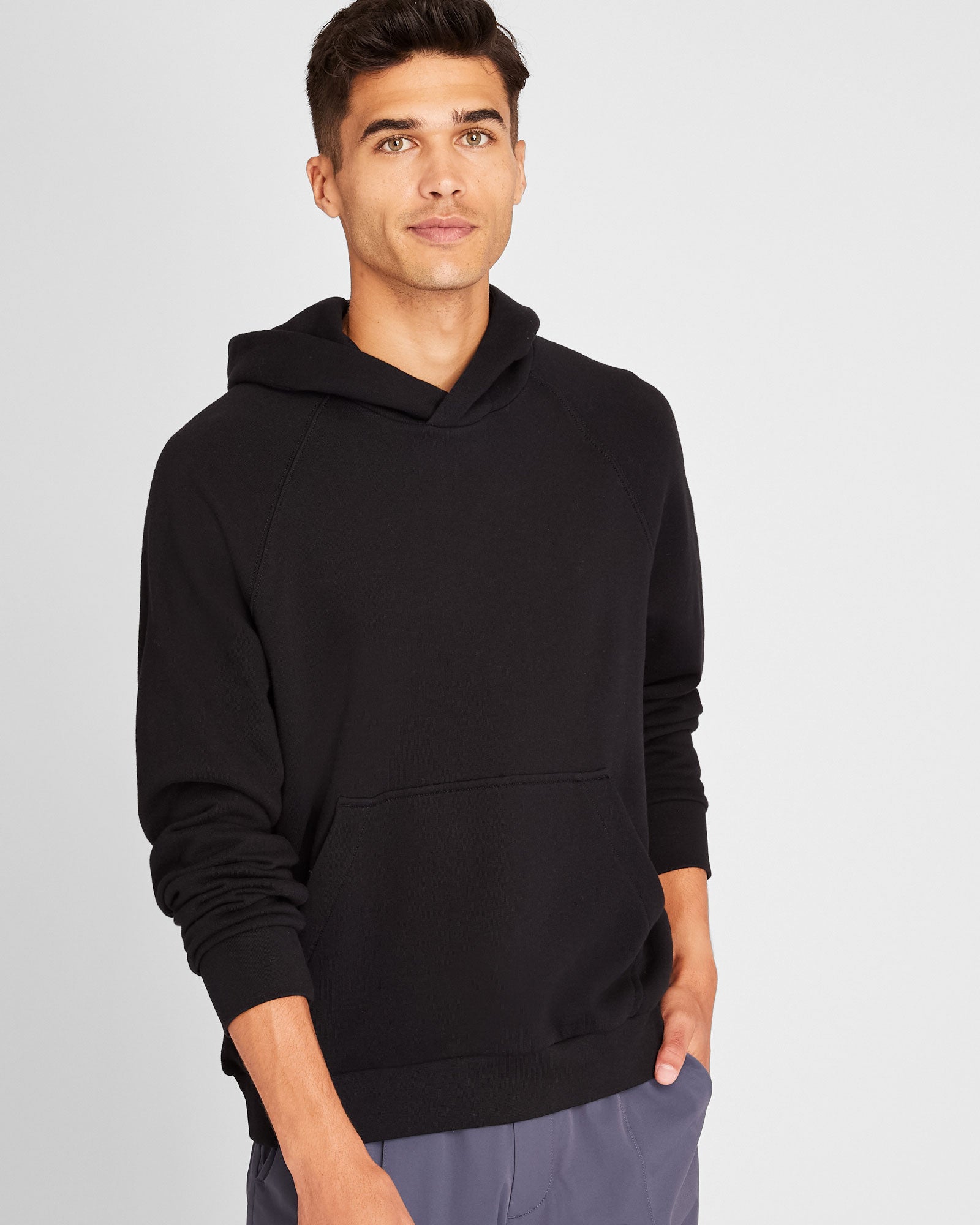 CLUB MONACO - Classic Cotton Terry Hoodie - Black