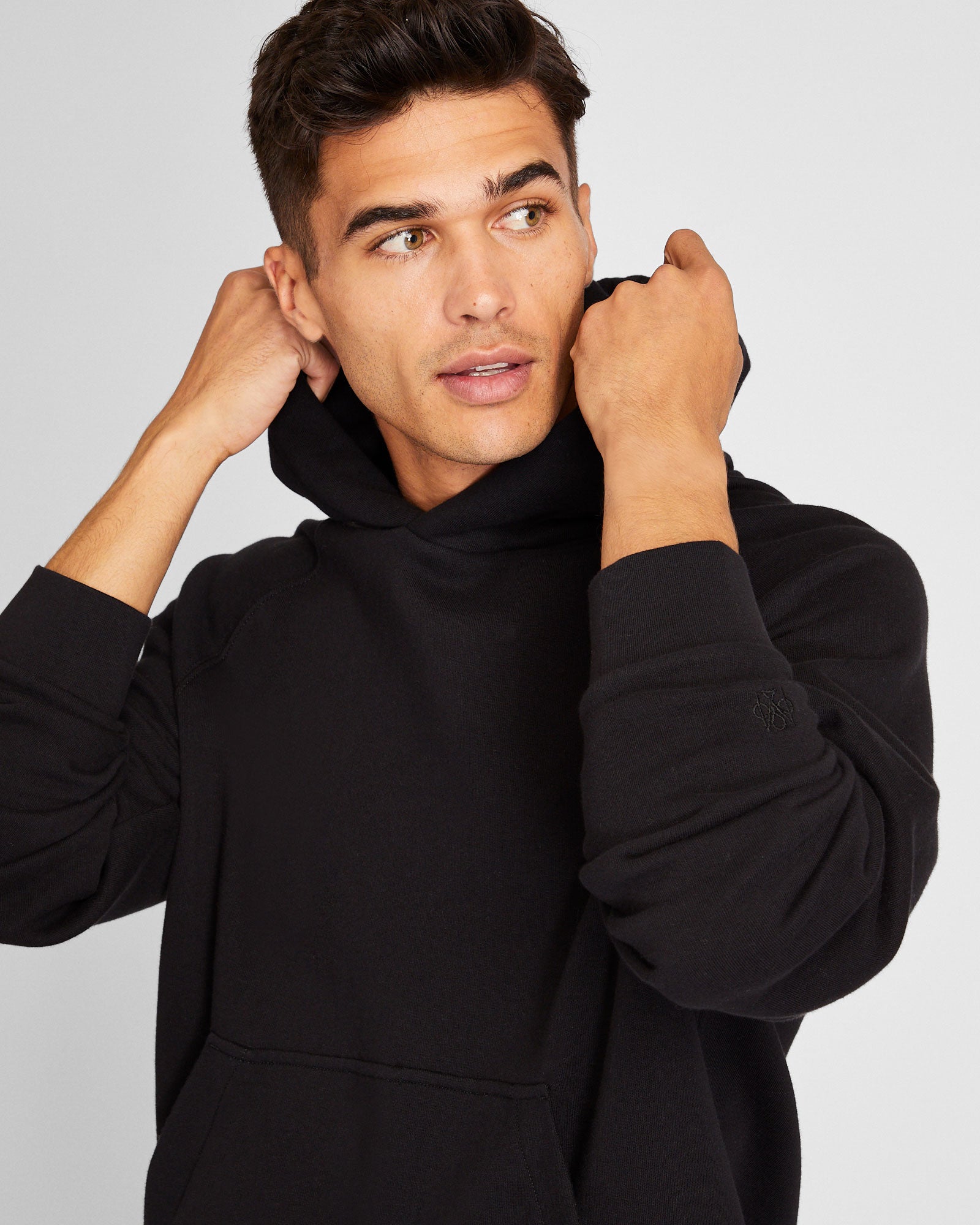 CLUB MONACO - Classic Cotton Terry Hoodie - Black