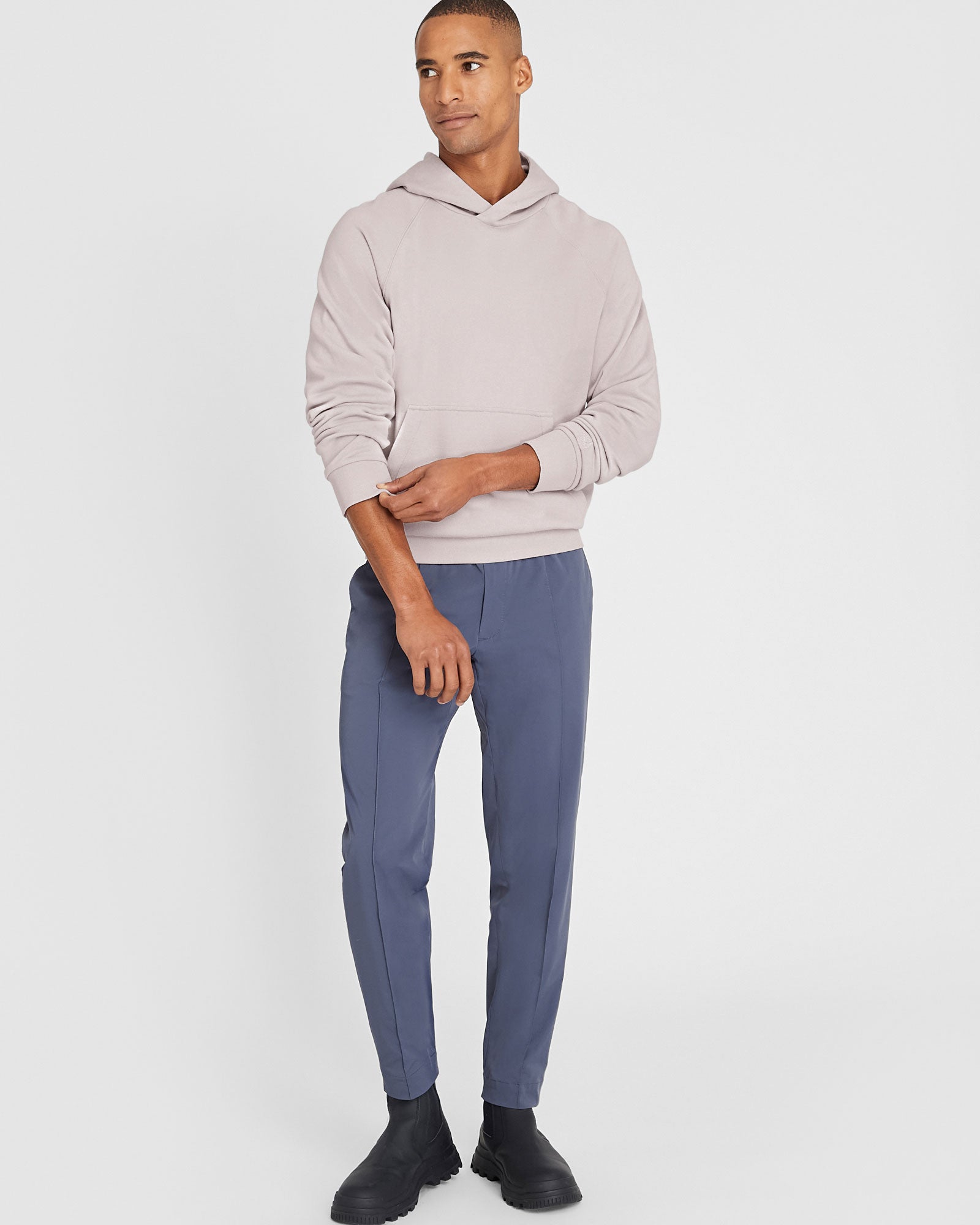 CLUB MONACO - Chandail à capuche en tissu éponge - Violet clair