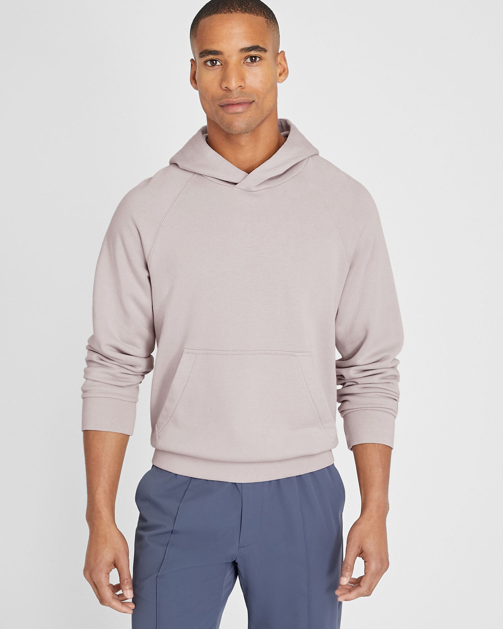 CLUB MONACO - Chandail à capuche en tissu éponge - Violet clair