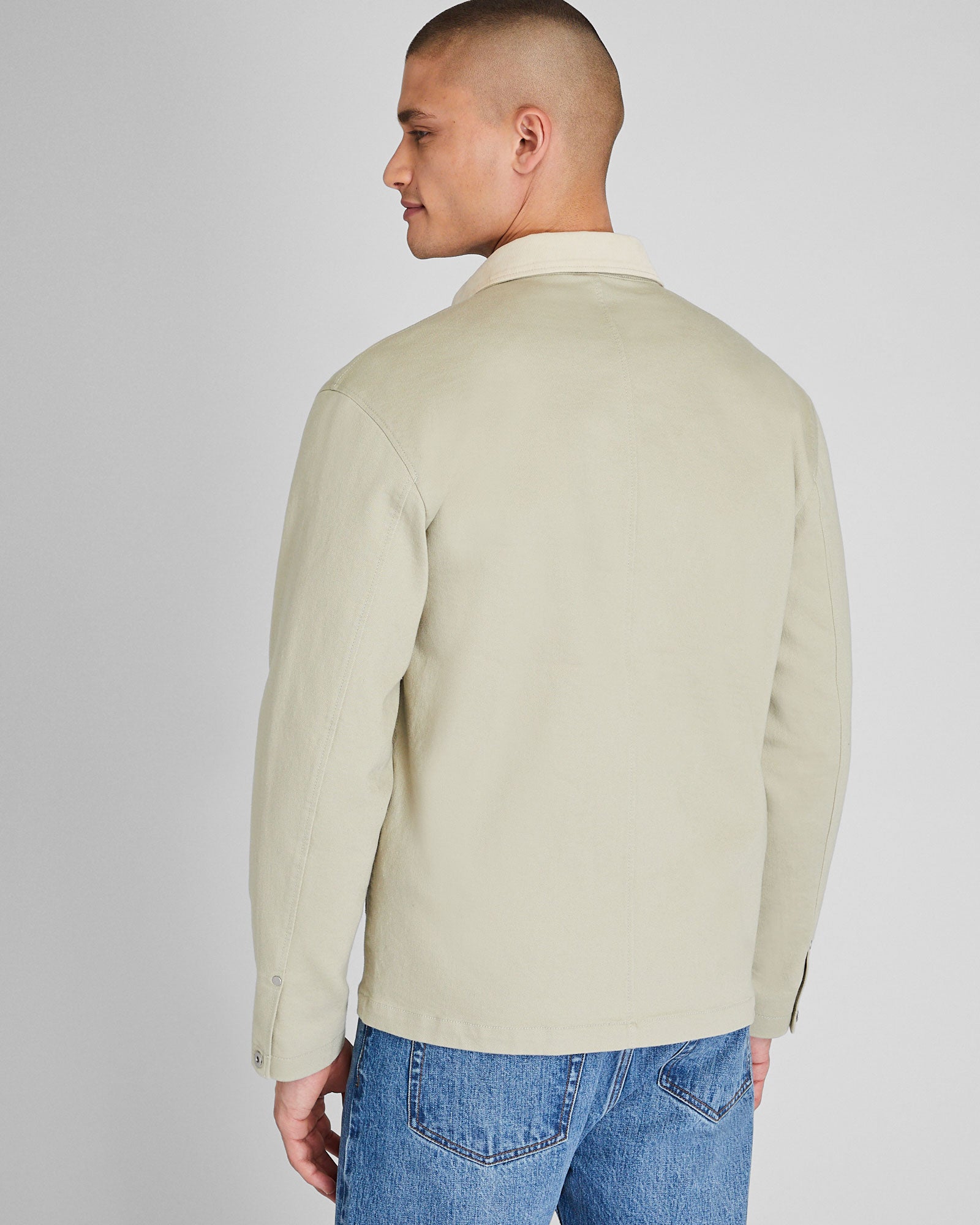 CLUB MONACO - Cord Collar Jacket - Khaki