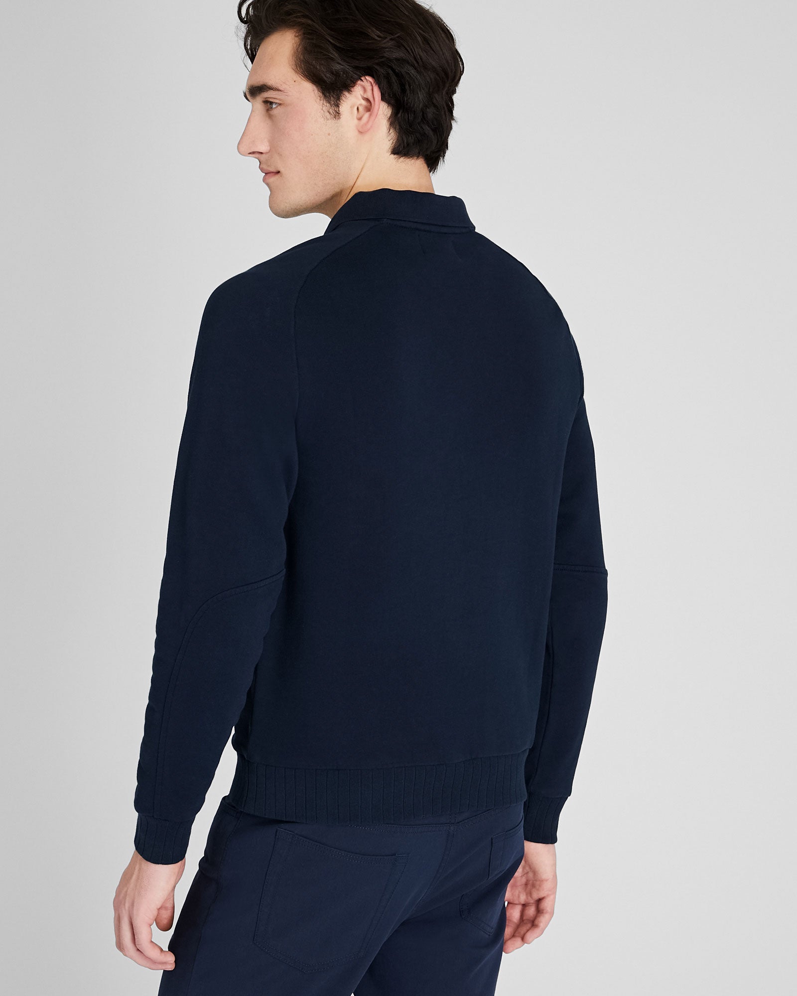 CLUB MONACO - Sweat à double col - Marine
