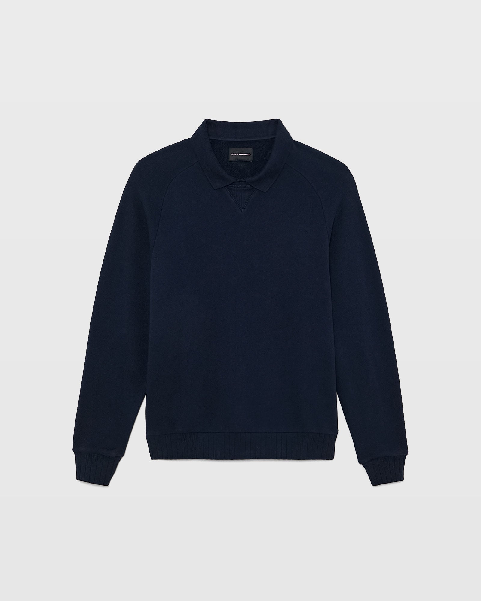 CLUB MONACO - Sweat à double col - Marine