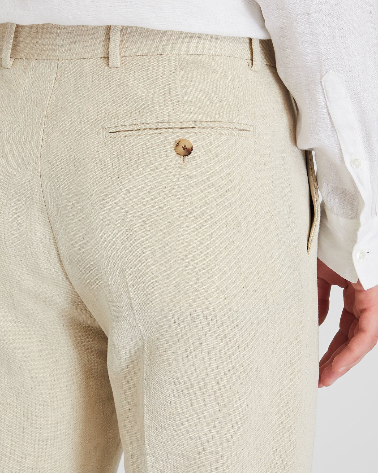 CLUB MONACO - Italian Silk Linen Suit Trouser - Taupe