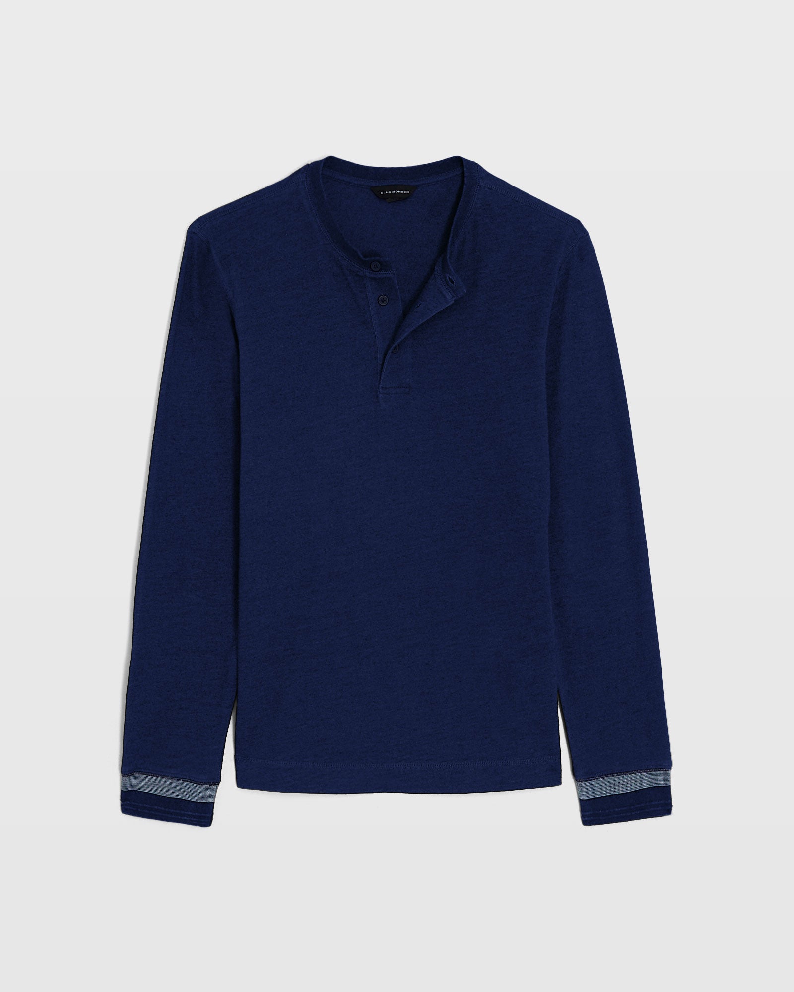CLUB MONACO - Long-Sleeve Indigo Henley - Denim