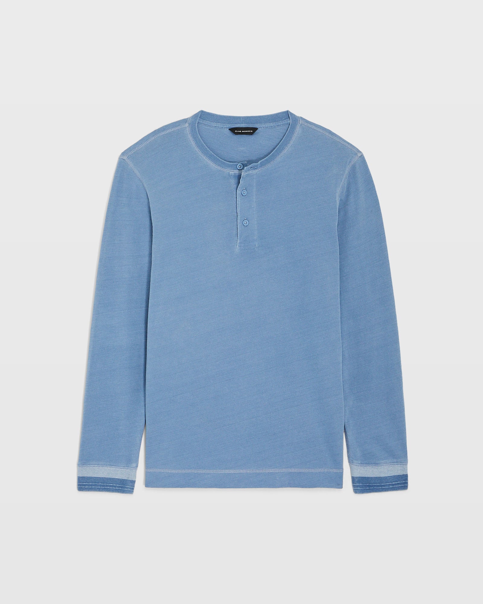 CLUB MONACO - Henley indigo à manches longues - Jean clair