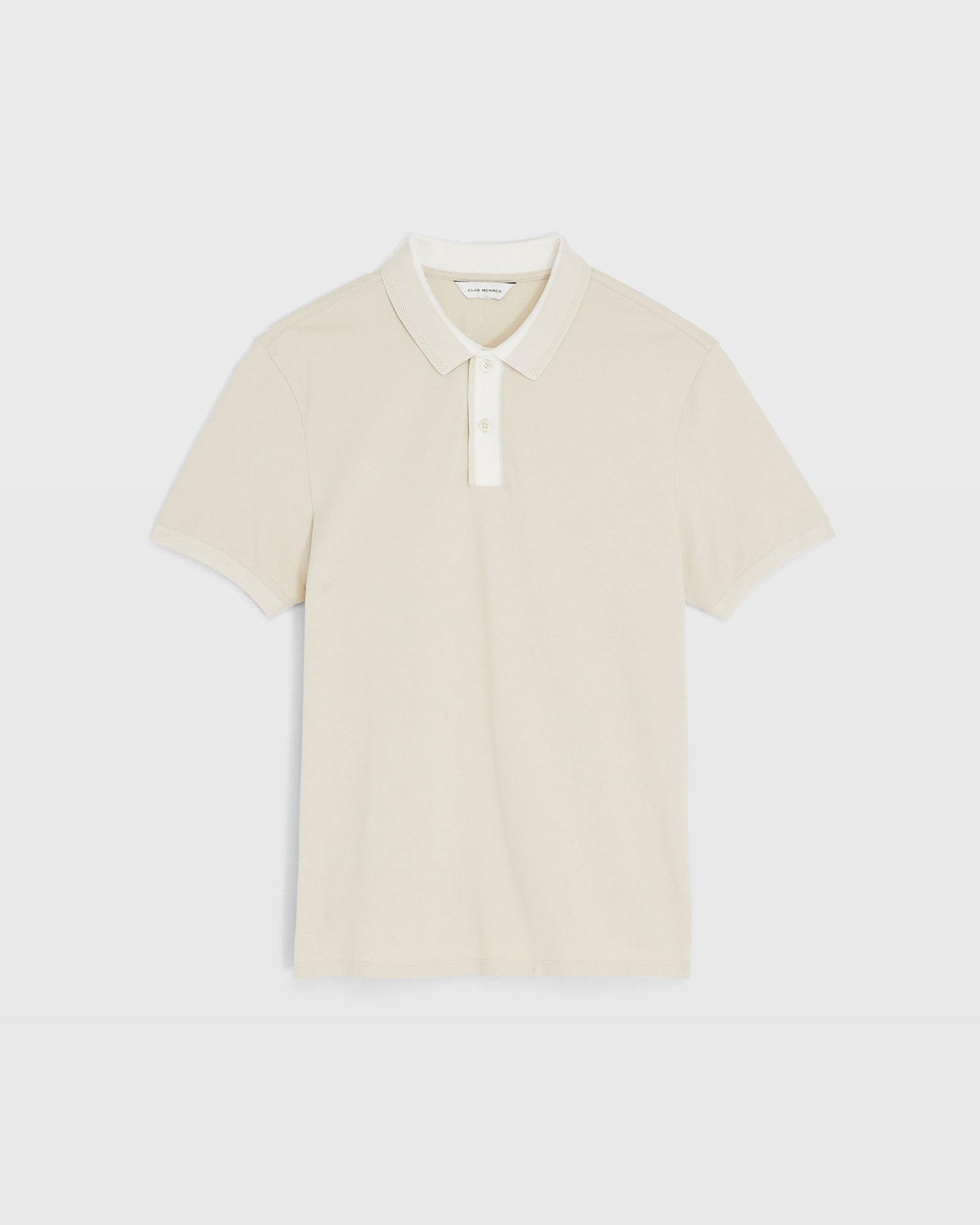 CLUB MONACO - Blocked Collar Polo - Almond