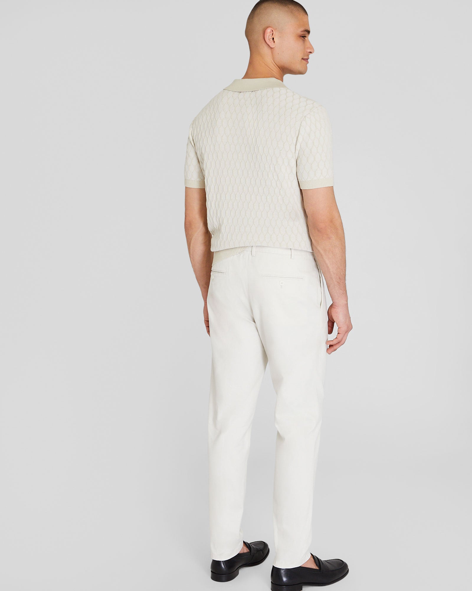 CLUB MONACO - Pantalon plissé - Blanc Cassé
