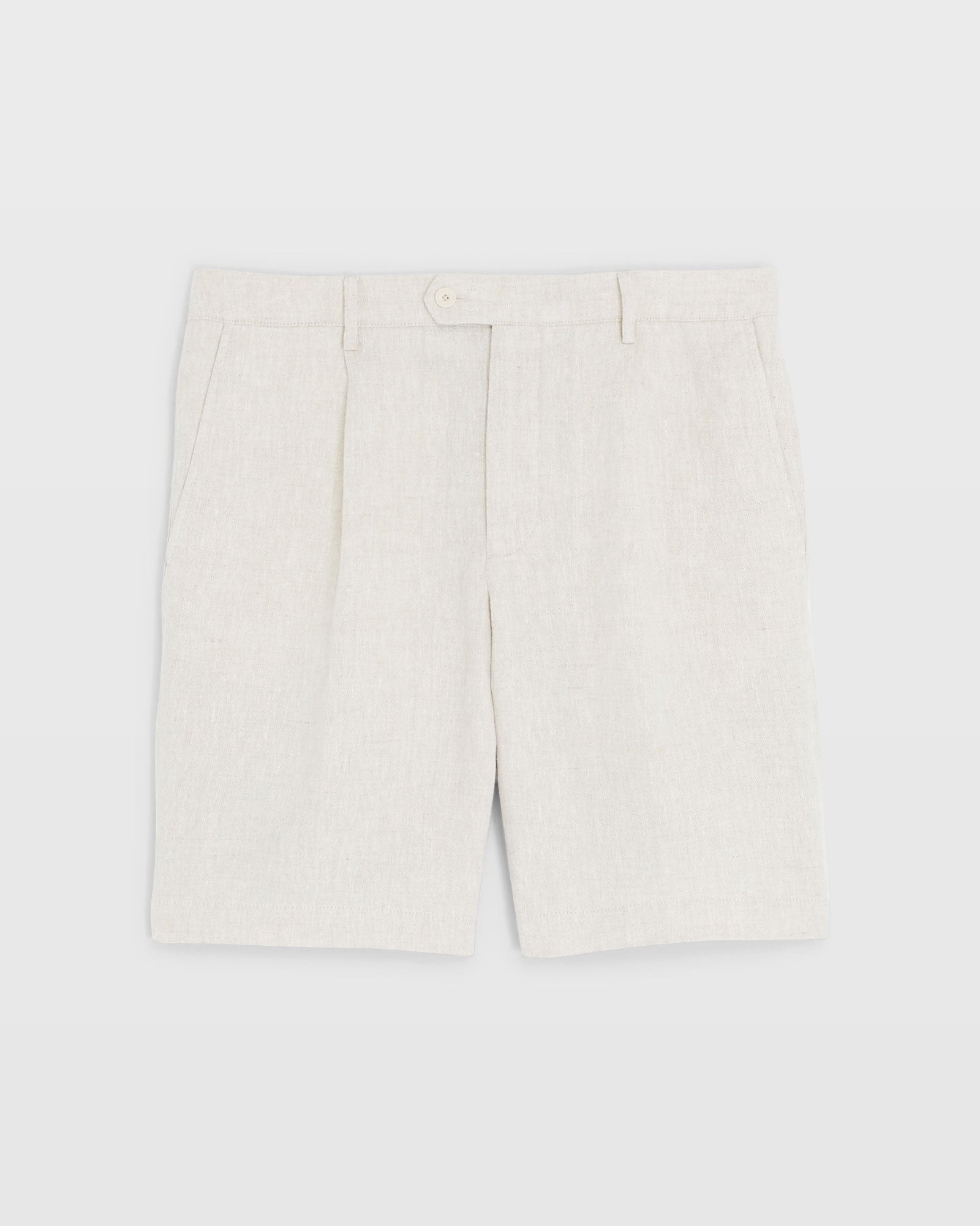 CLUB MONACO - Pleated Linen Short - Oatmeal