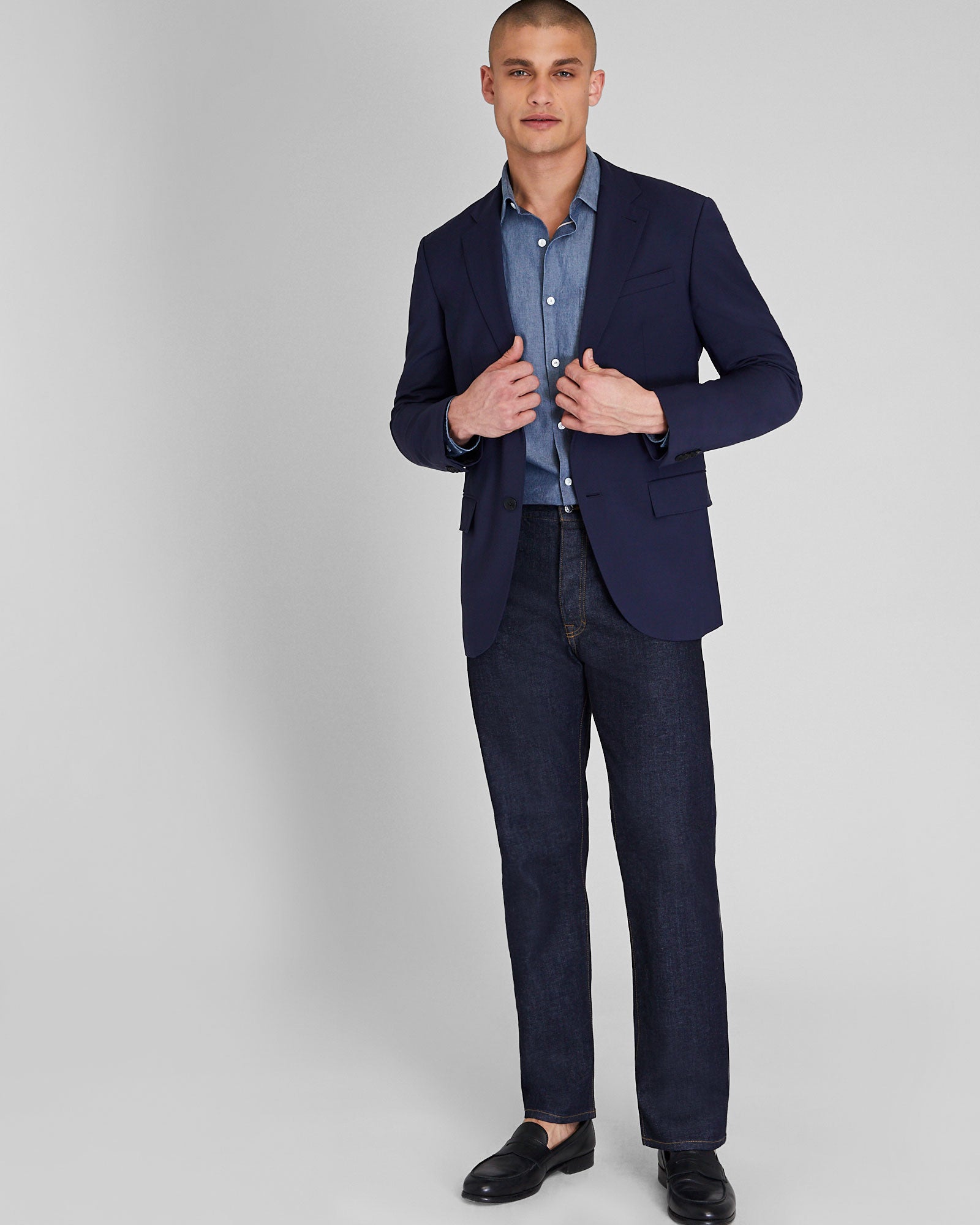 CLUB MONACO - Japanese Selvedge Chambray Shirt - Medium Denim