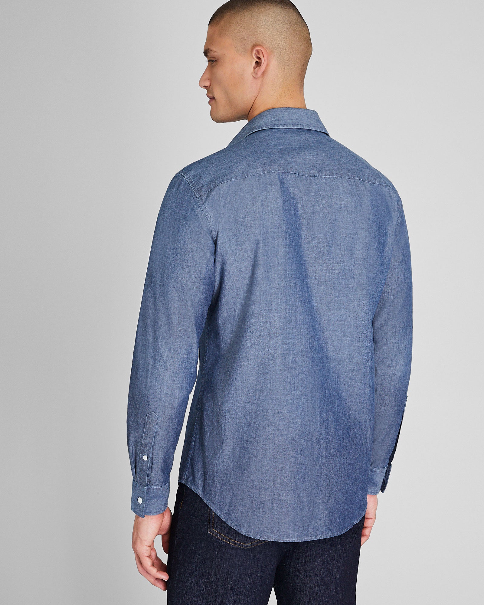 CLUB MONACO - Japanese Selvedge Chambray Shirt - Medium Denim