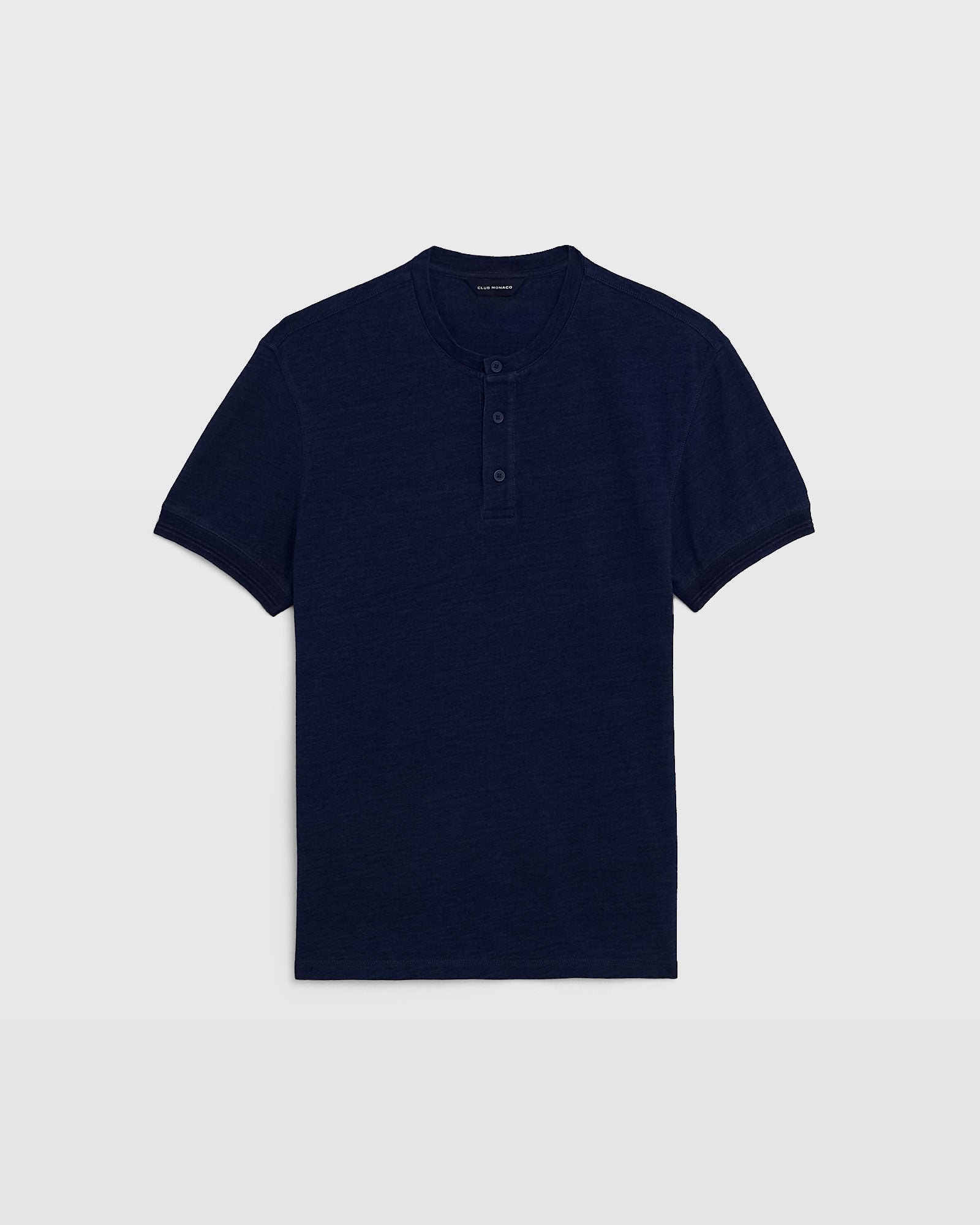CLUB MONACO - Henley indigo à manches courtes - Indigo