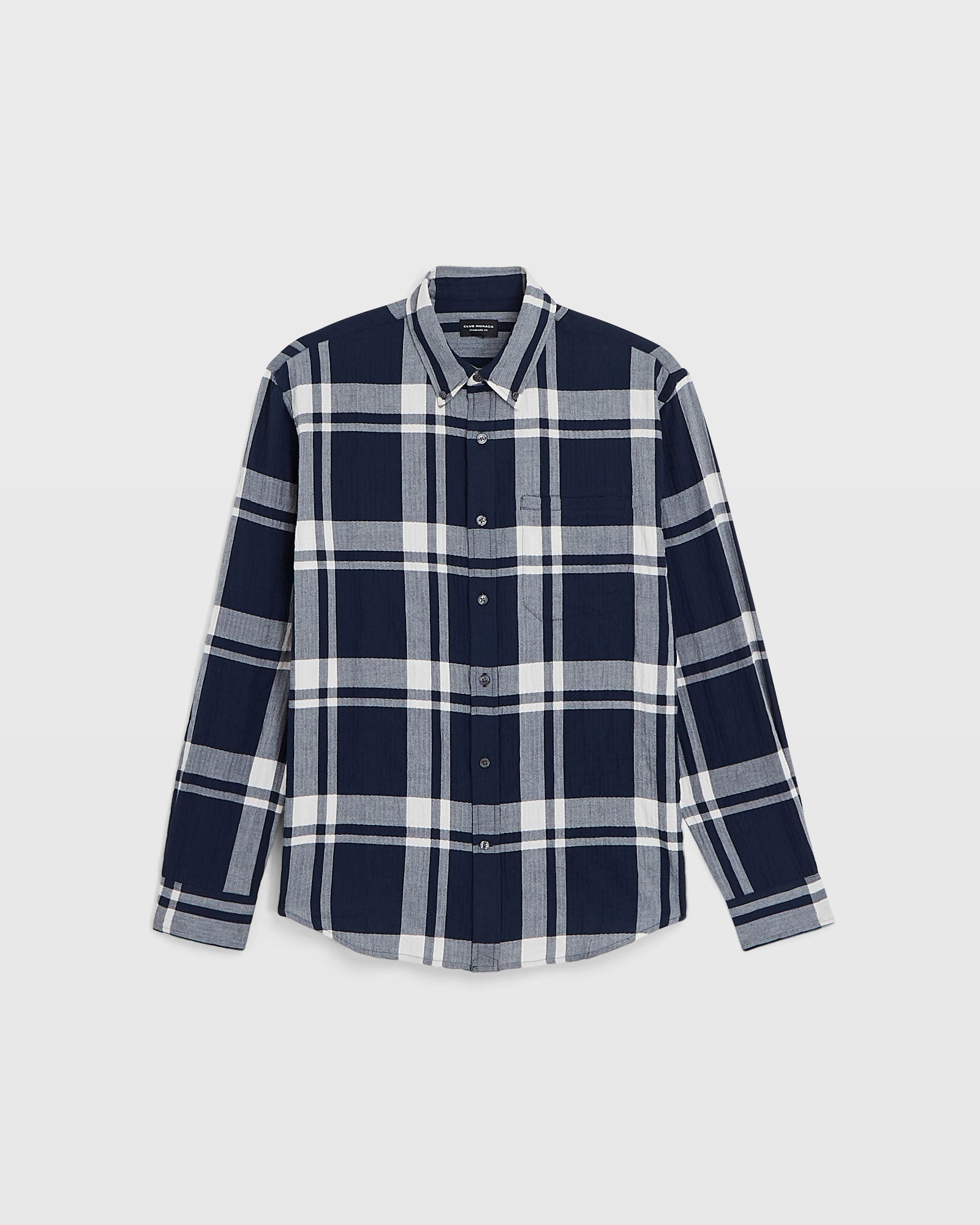 CLUB MONACO - Chemise à carreaux standard - Marine