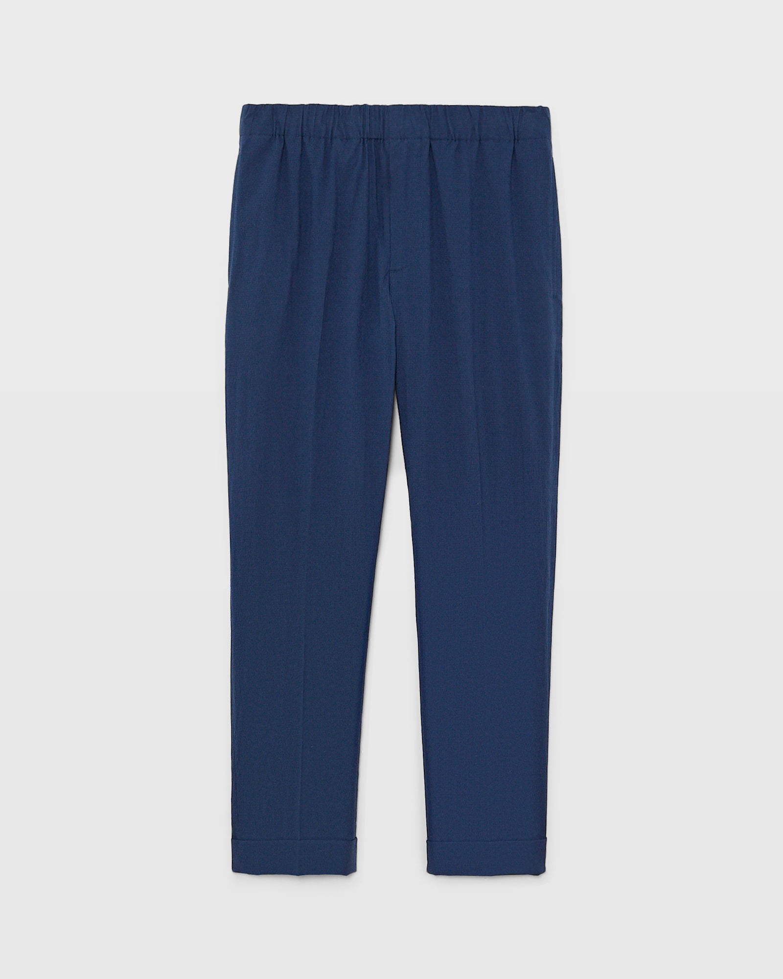 CLUB MONACO - Seersucker Elasticated Trouser - Navy Mix