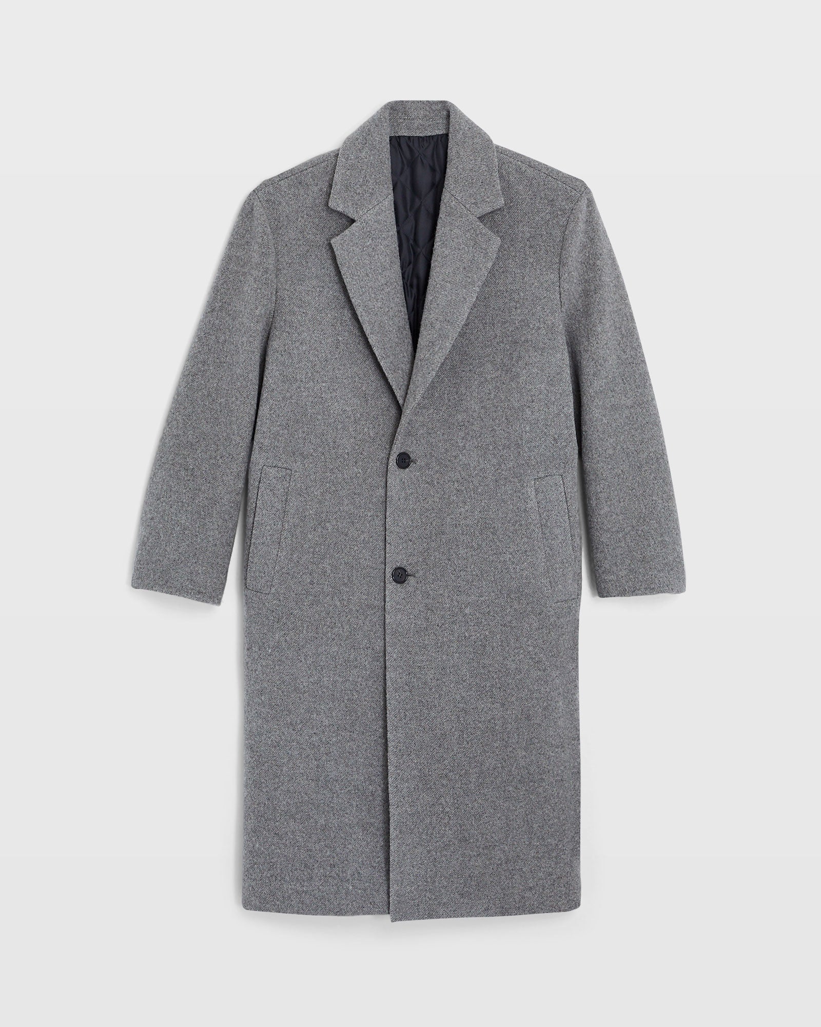 CLUB MONACO - Oversized Twill Single Coat - Light Grey