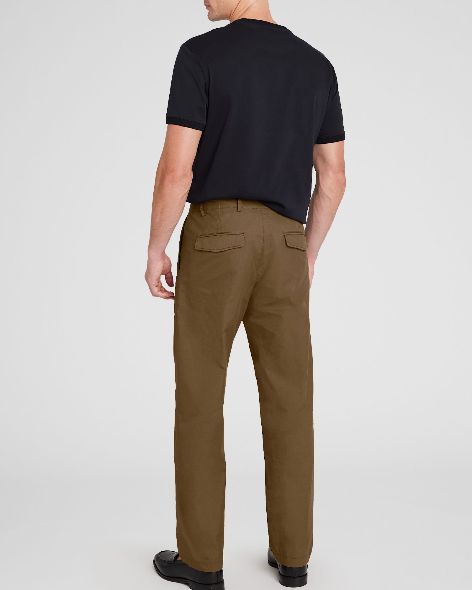 CLUB MONACO - Pantalon en sergé doux - Olive terne