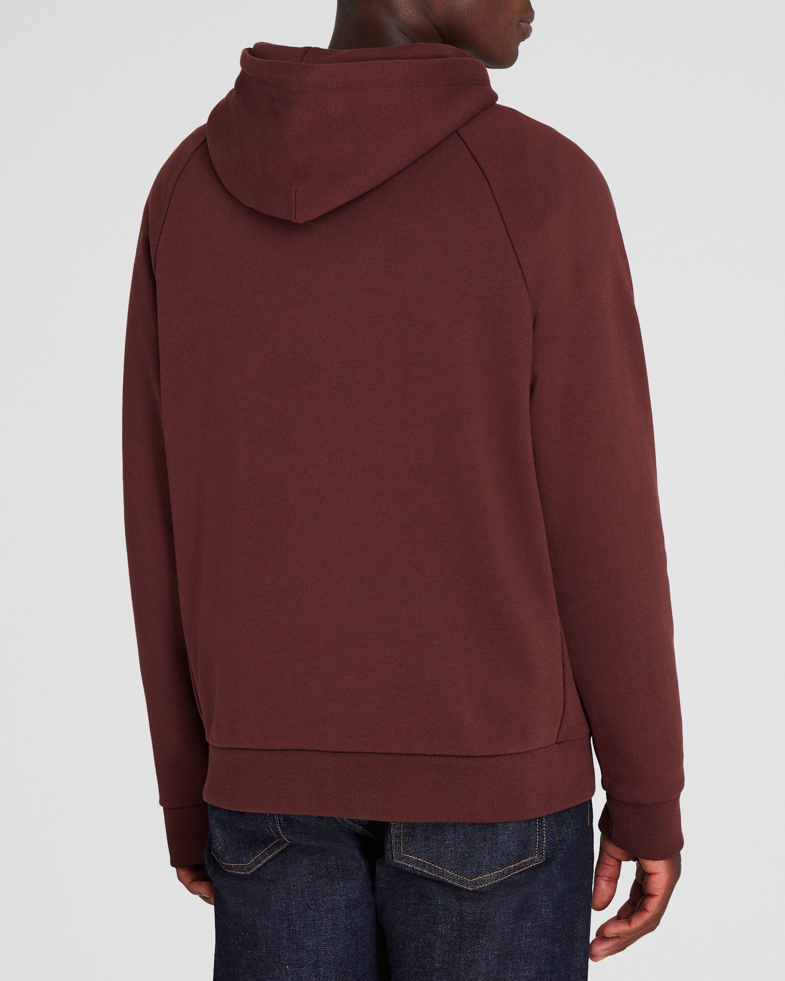 CLUB MONACO - Relaxed Classic Terry Hoodie - Burgundy