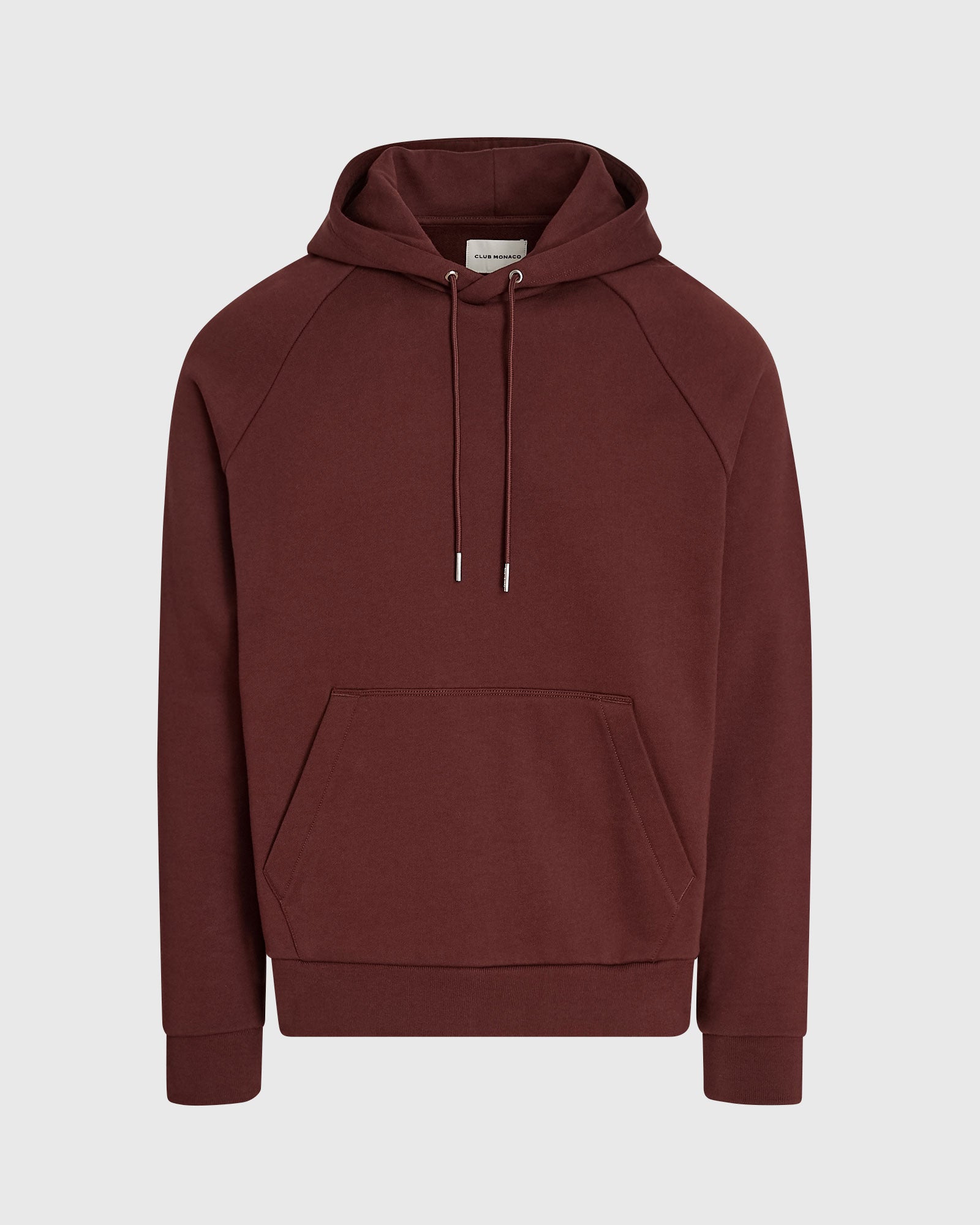 CLUB MONACO - Relaxed Classic Terry Hoodie - Burgundy