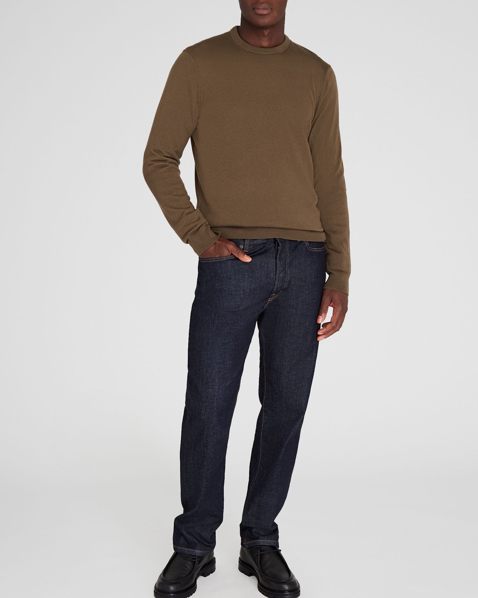 CLUB MONACO - Merino Crewneck - Taupe