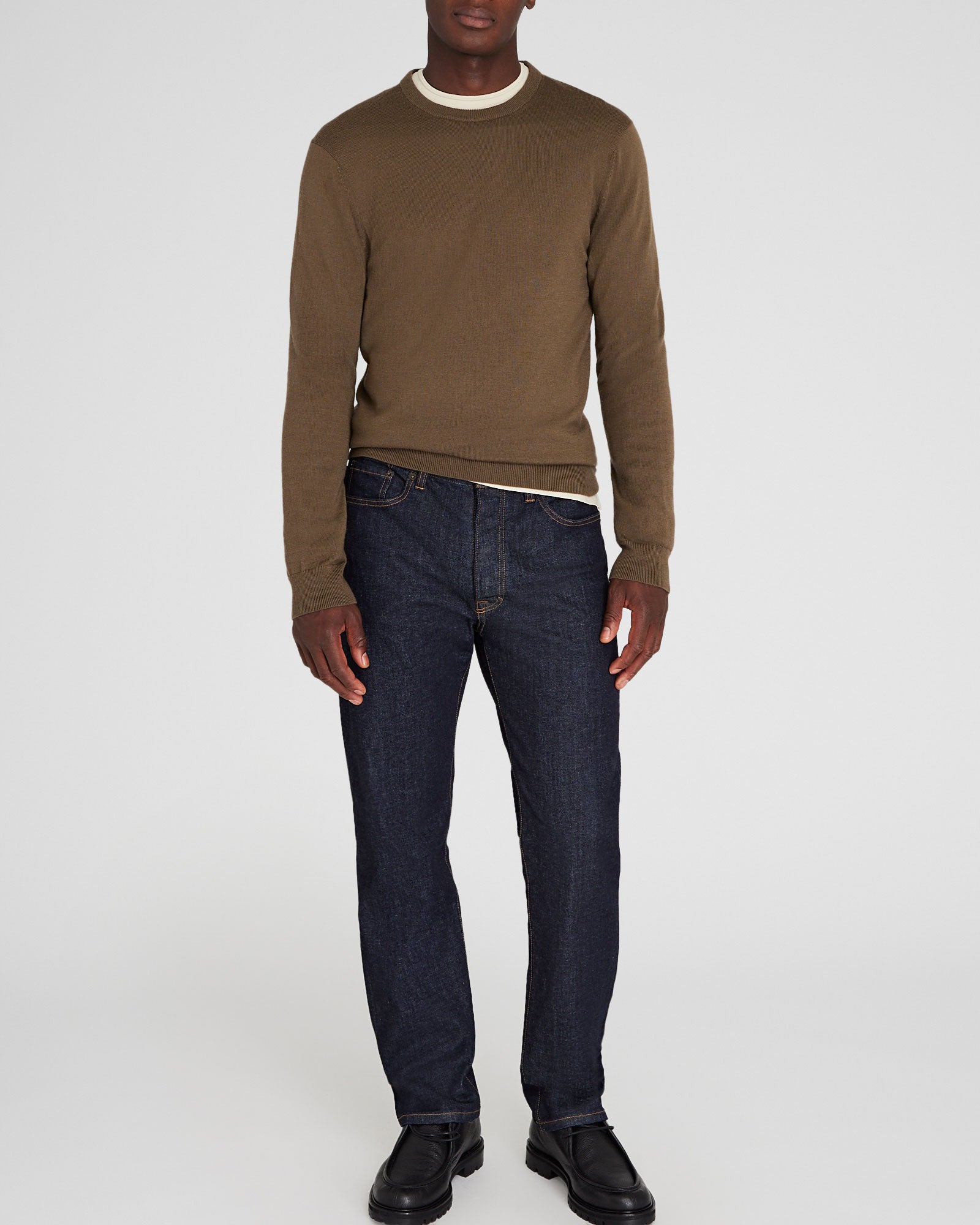 CLUB MONACO - Merino Crewneck - Taupe