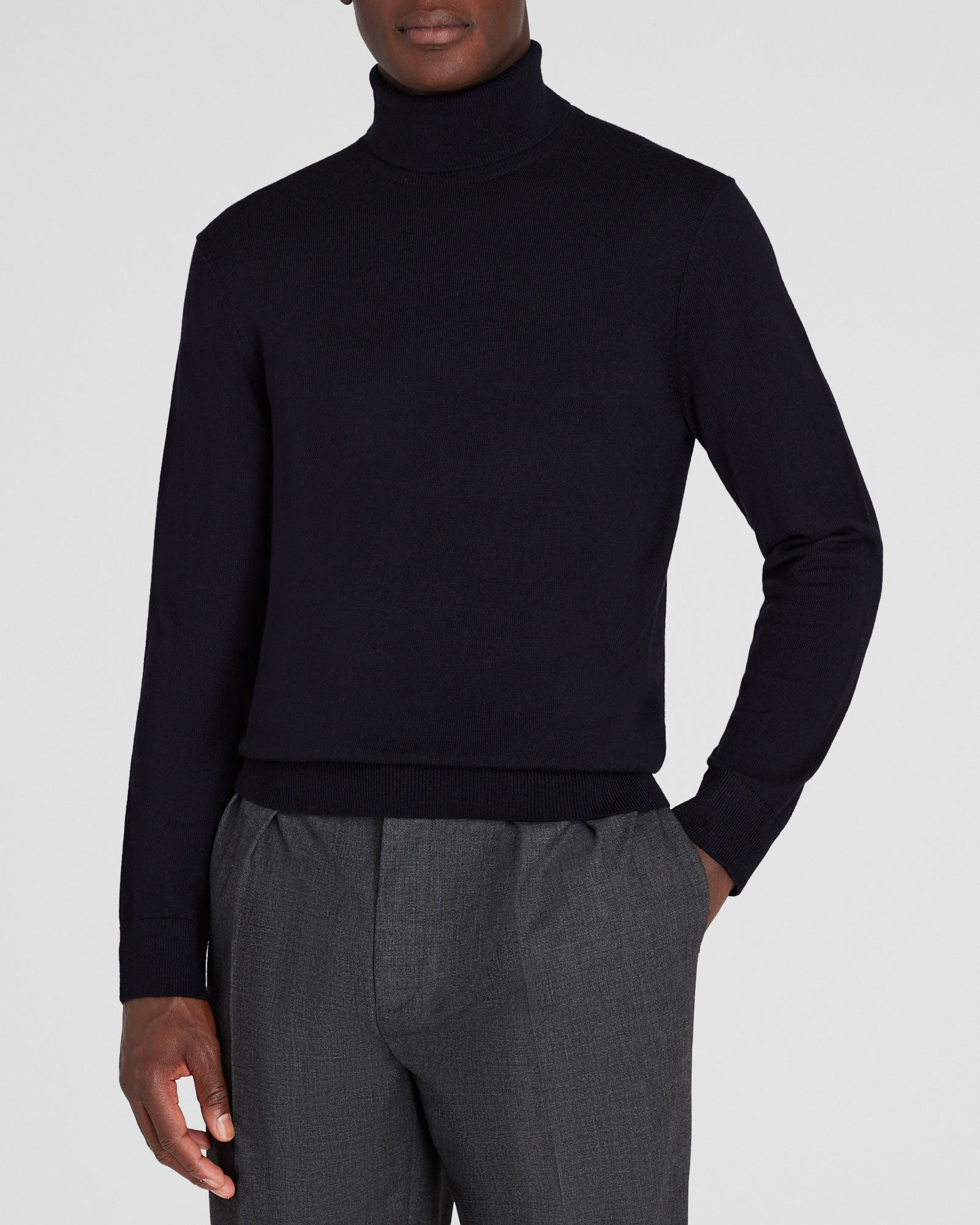 CLUB MONACO - Merino Turtleneck - Navy