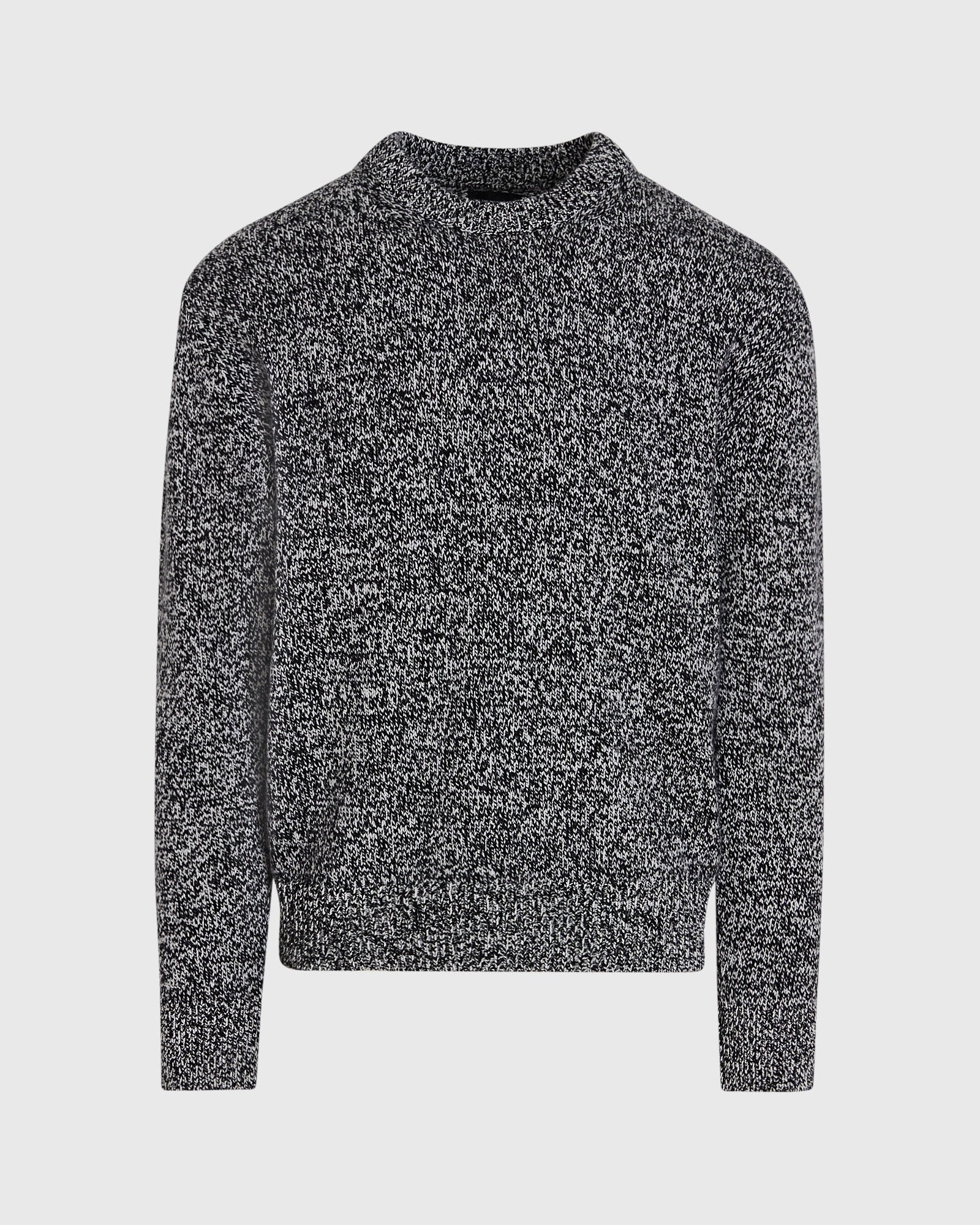 CLUB MONACO - Marl Wool Blend Crewneck - Black Mix