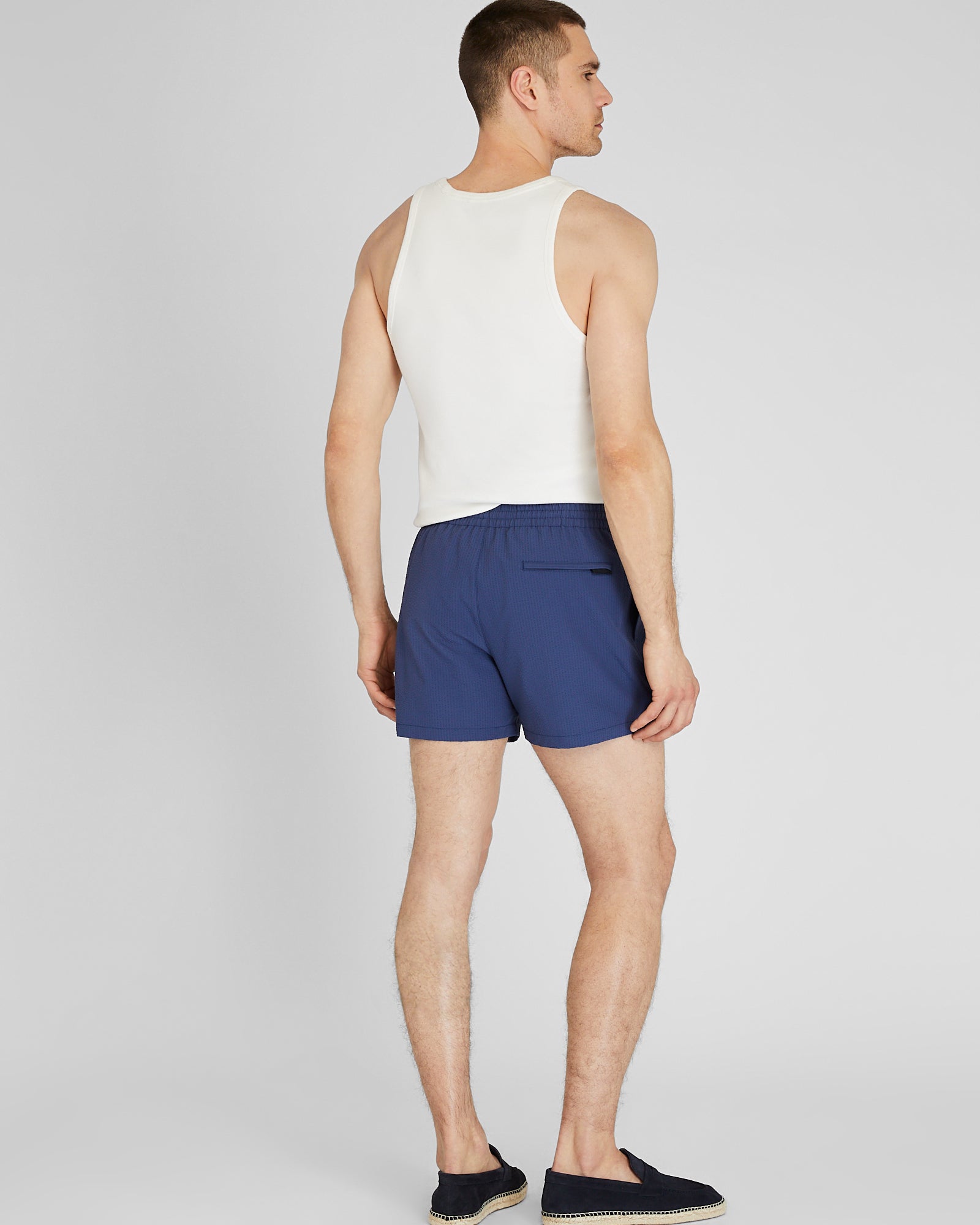 CLUB MONACO - Arlen Seersucker - Medium Blue
