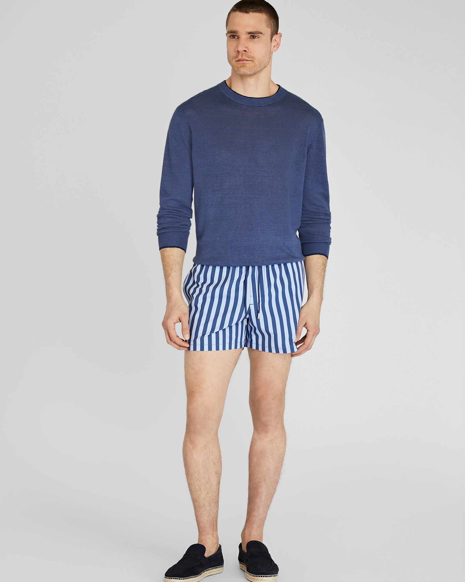 CLUB MONACO - Arlen Stripe - Medium Blue