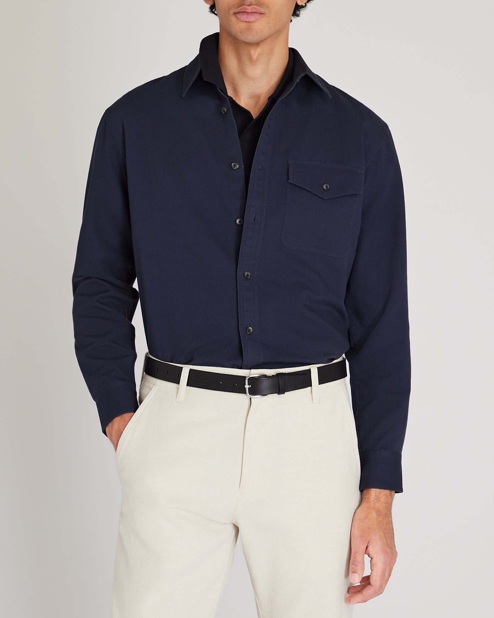 sachin and babi light blue dress club monaco Textured Indigo Shirt Jacket Indigo main image 0
