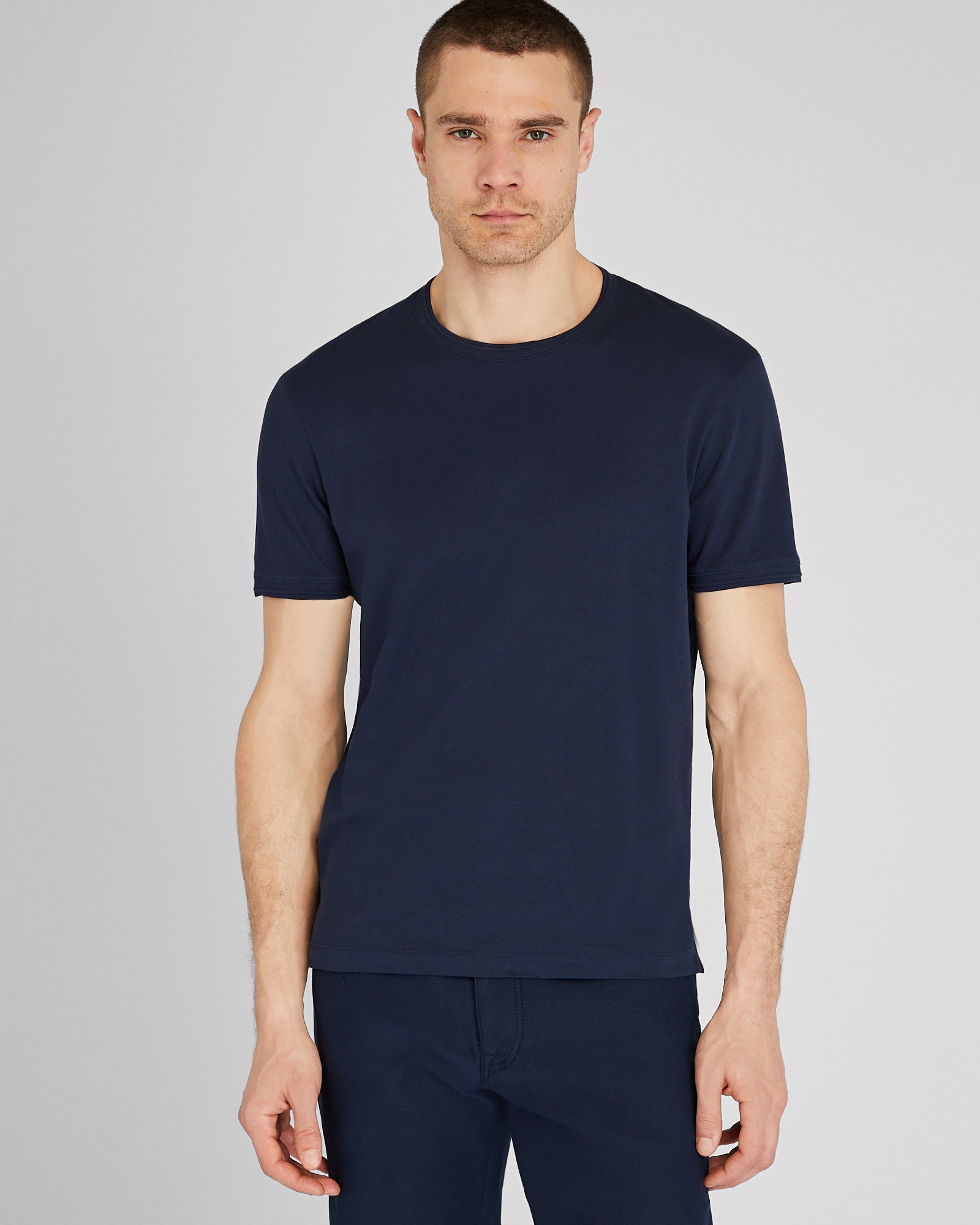 CLUB MONACO - Short-Sleeve Refined Tee - True Navy