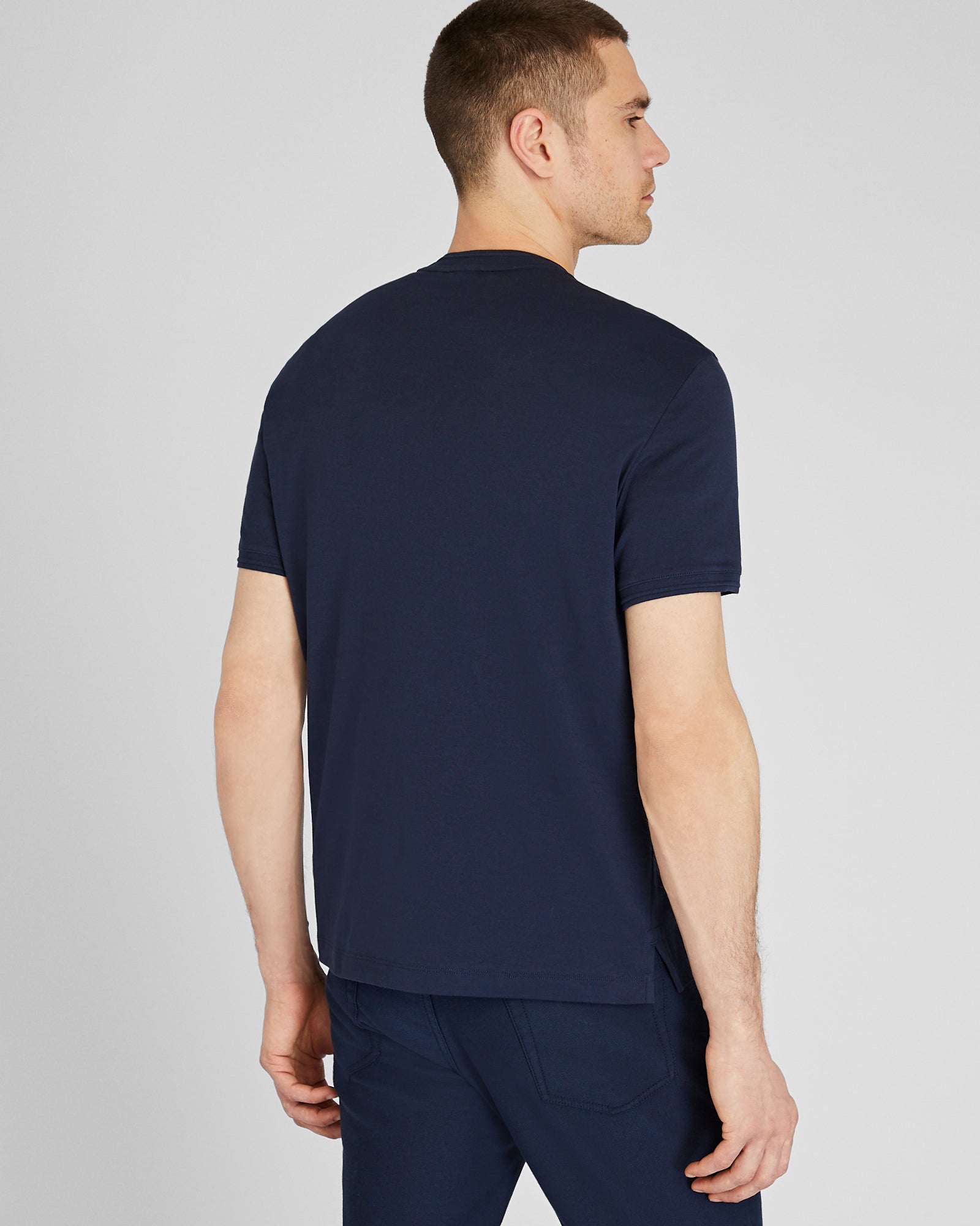 CLUB MONACO - Short-Sleeve Refined Tee - True Navy