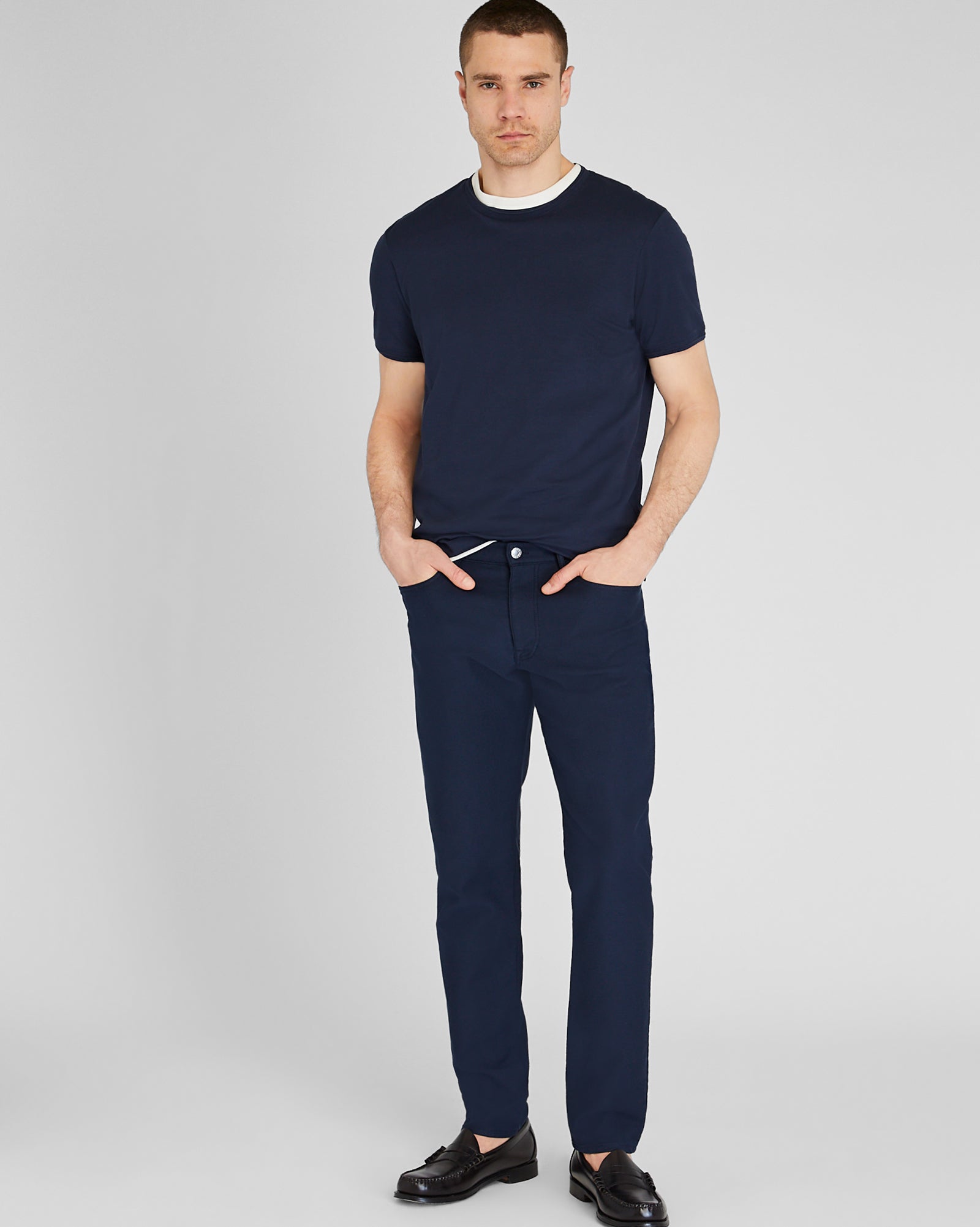 CLUB MONACO - Short-Sleeve Refined Tee - True Navy