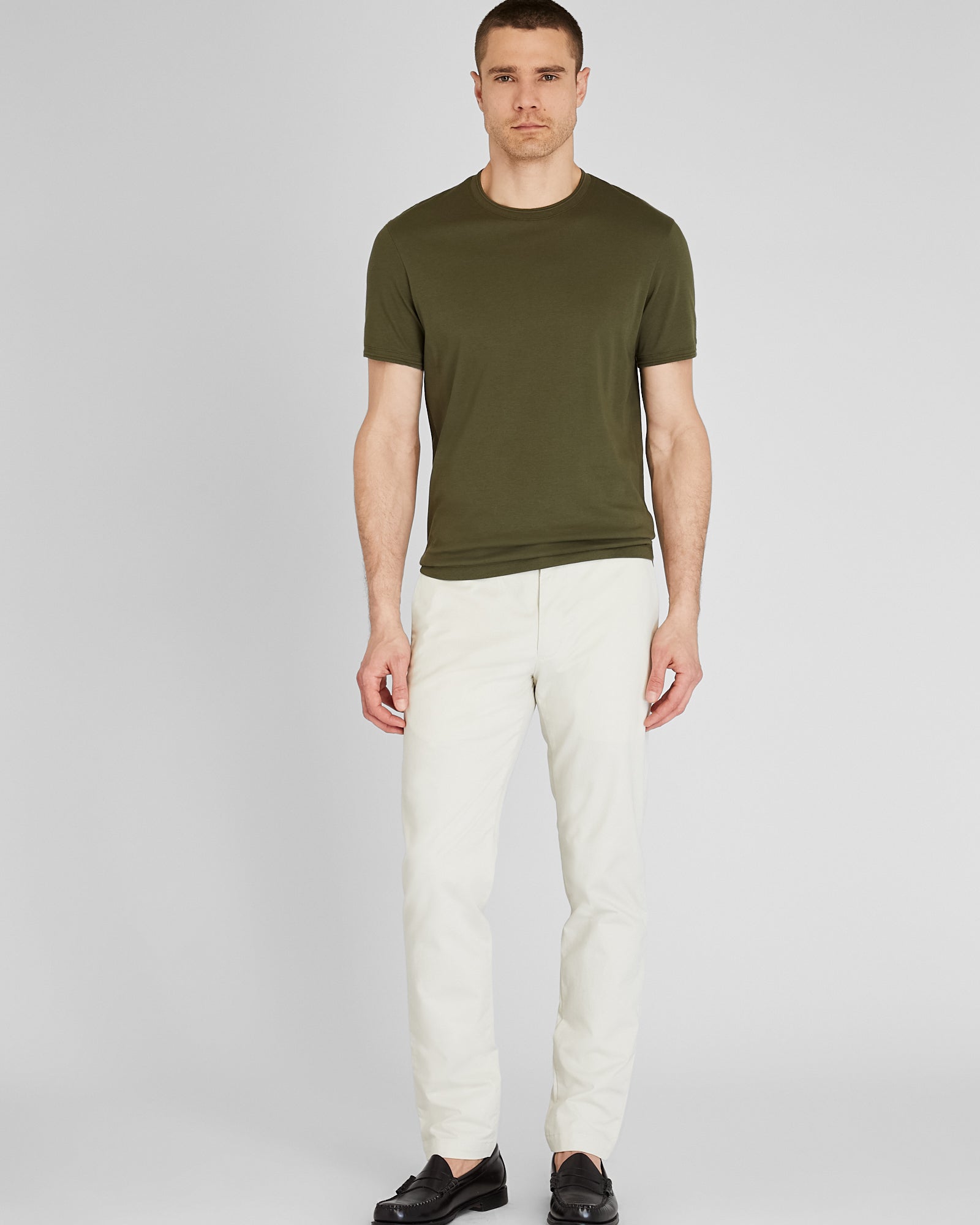 CLUB MONACO - T-shirt raffiné à manches courtes - Olive