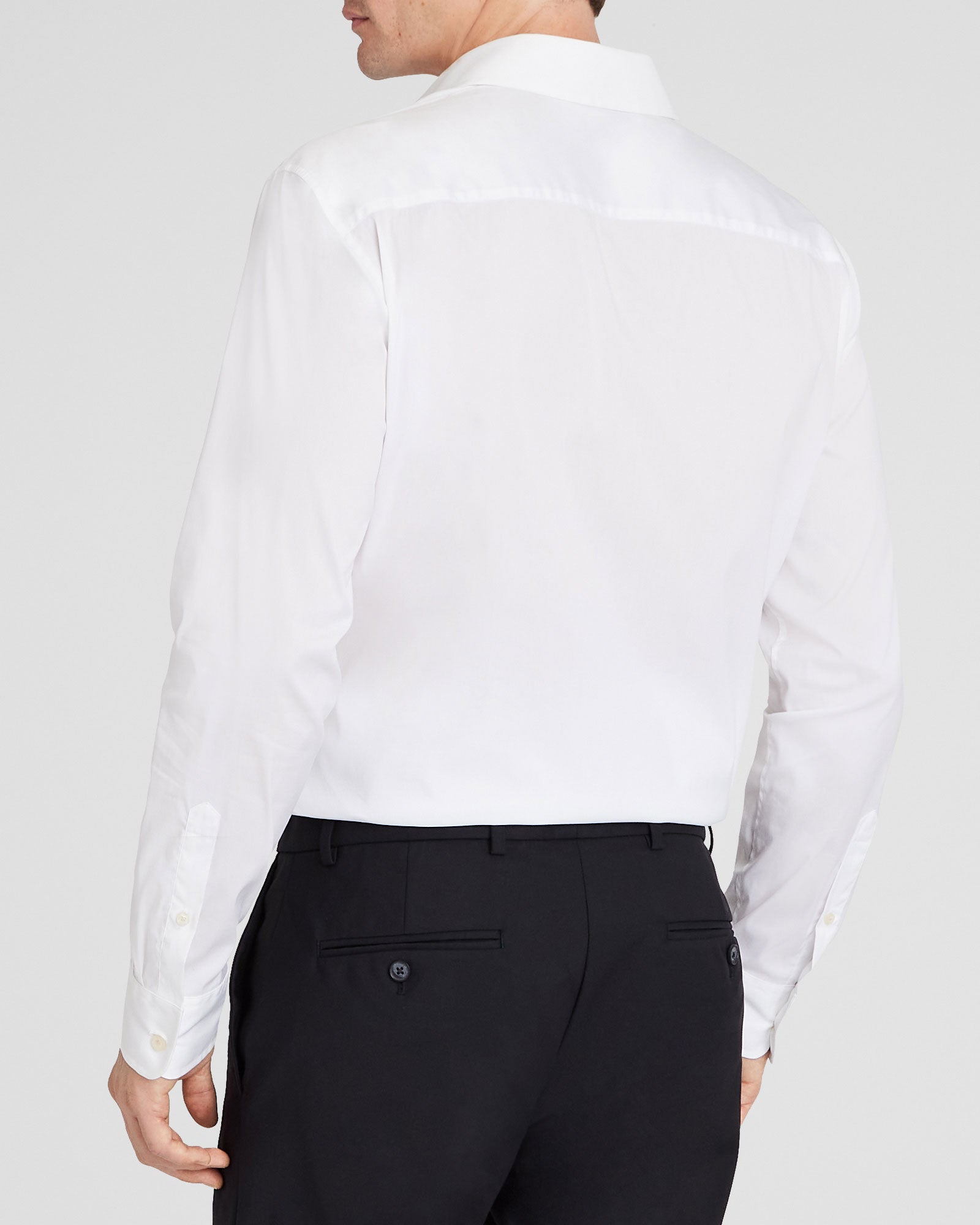 CLUB MONACO - Chemise de robe de poplin d'étirement - Blanc