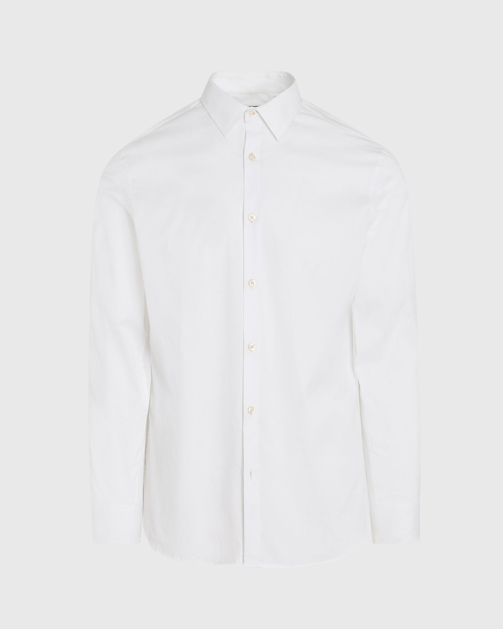 CLUB MONACO - Chemise de robe de poplin d'étirement - Blanc