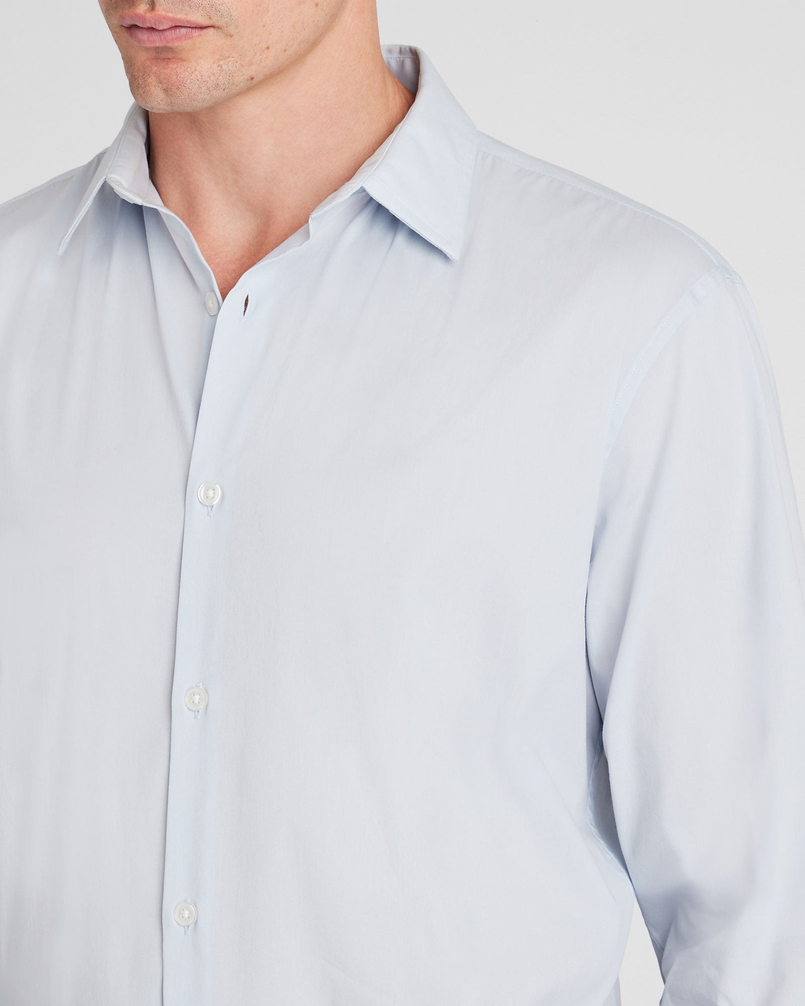 CLUB MONACO - Chemise de robe de poplin d'étirement - Bleu